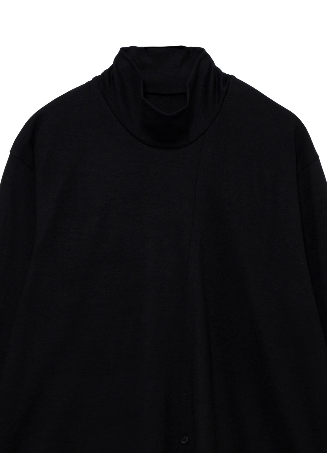 MILLED SINGLE JERSEY RE DIAGONAL HIGH NECK LONG SLEEVE(FREE SIZE