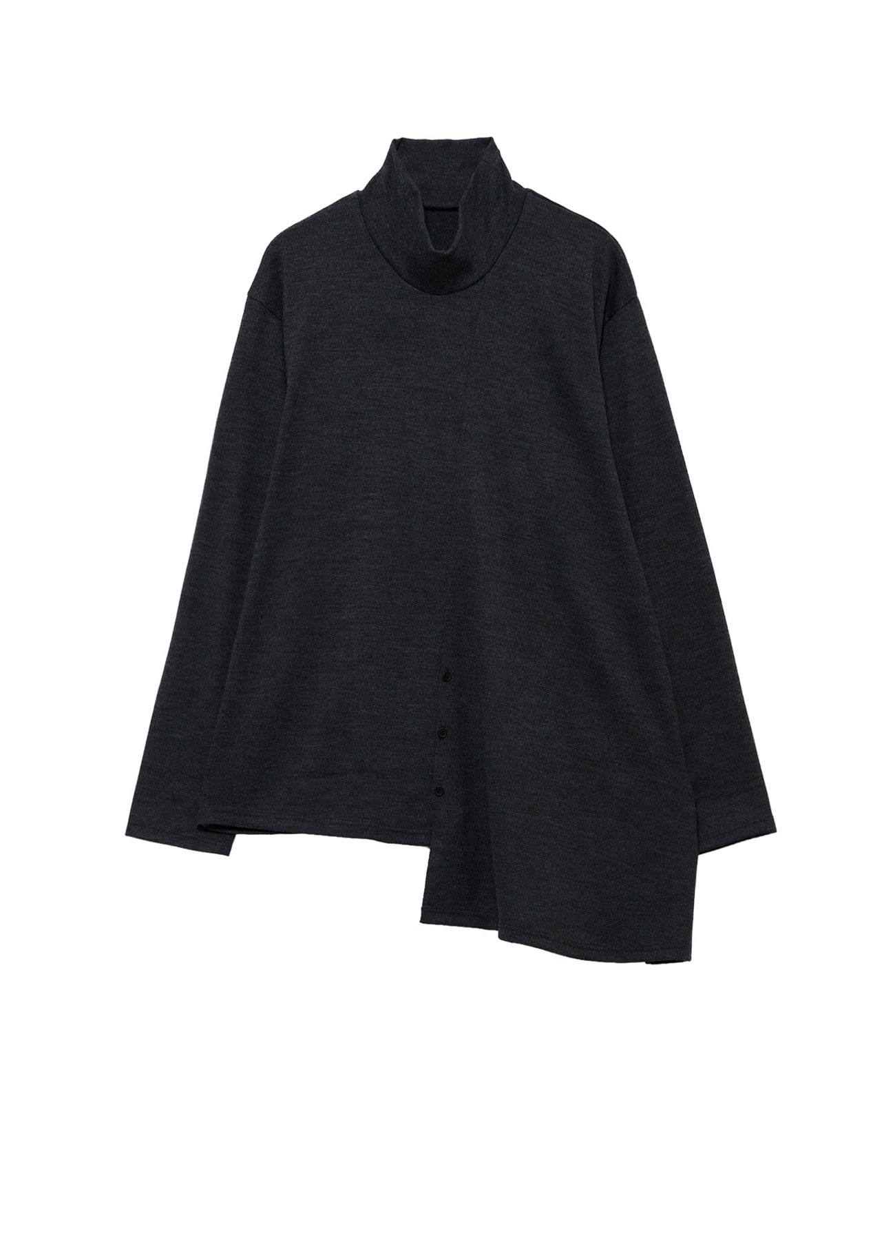 40/20 MINI FRENCH TERRY RE ASYMMETRY LONG CARDIGAN(FREE SIZE Black