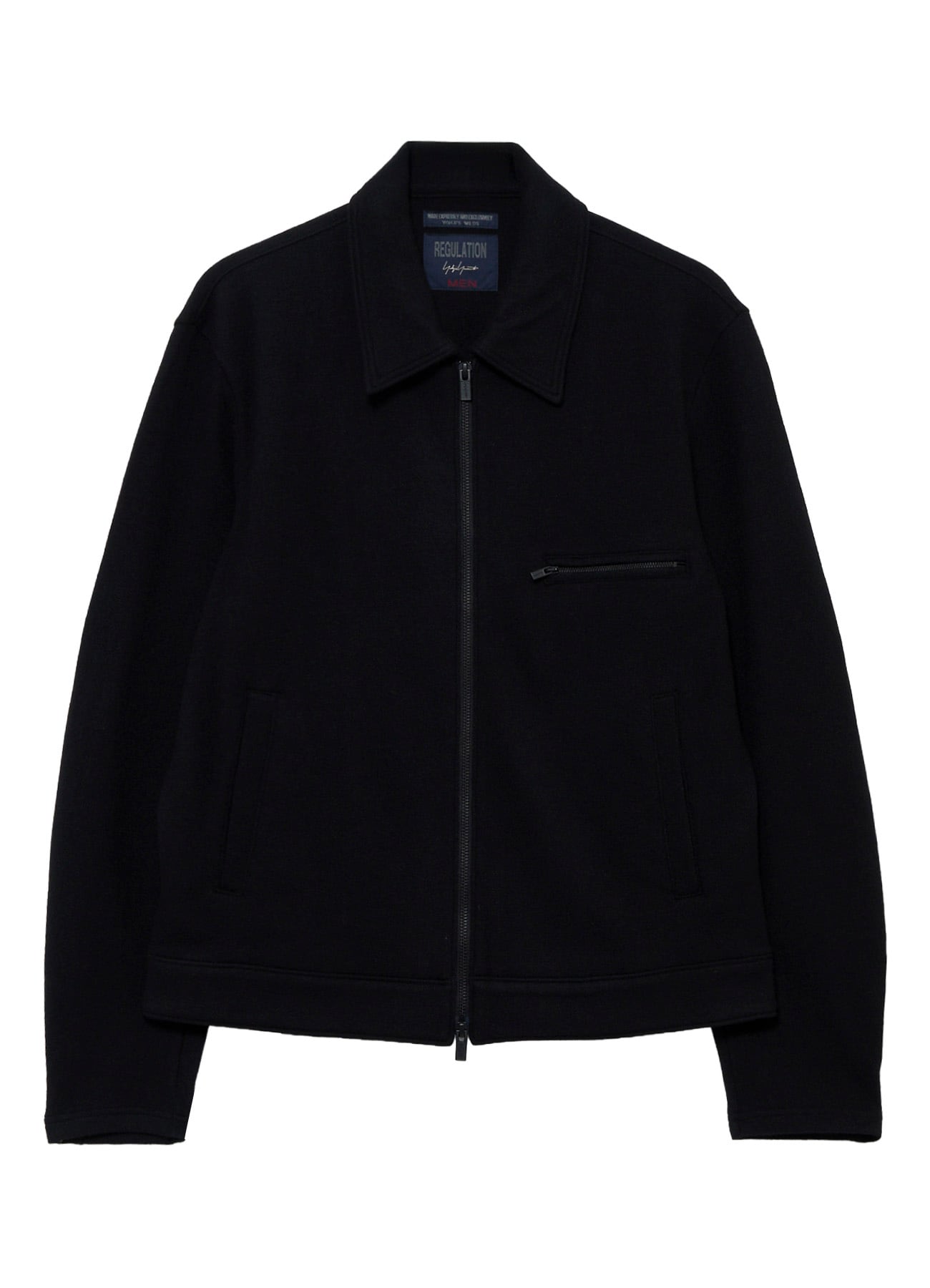 WOOL COMBED YARN SINGLE JERSEY RE ZIP BLOUSON