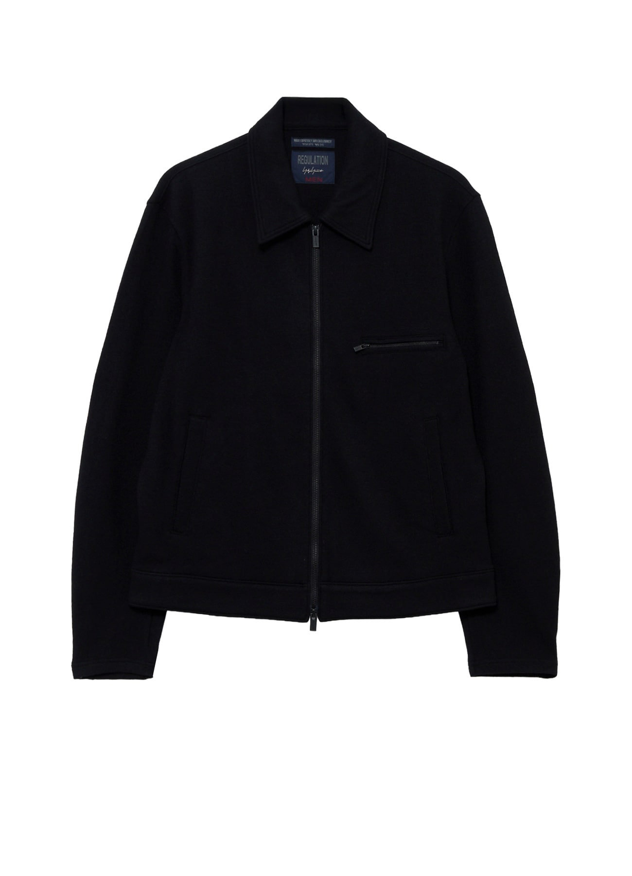 WOOL COMBED YARN SINGLE JERSEY RE ZIP BLOUSON