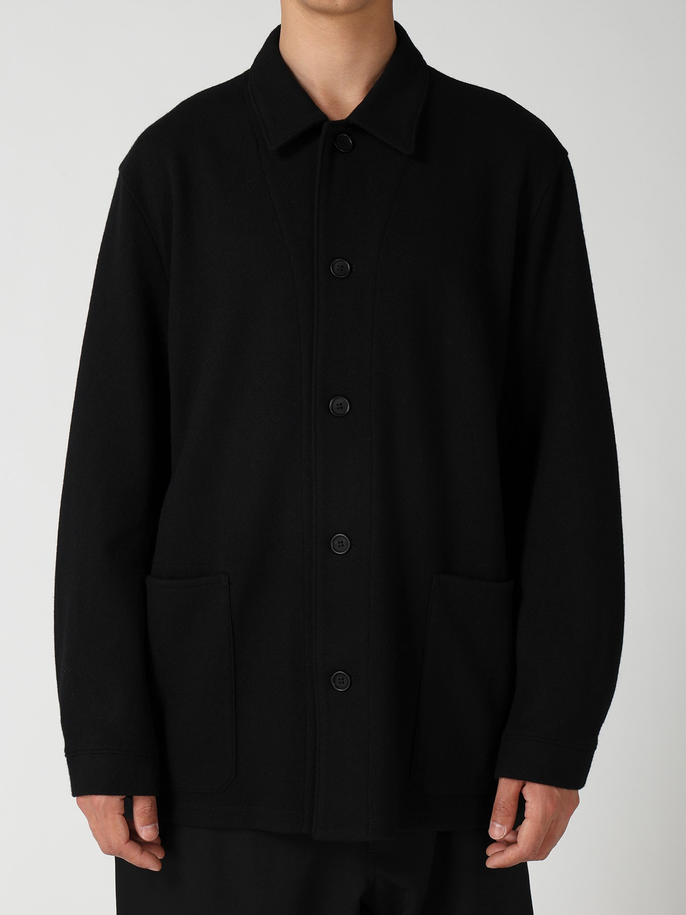 WOOL COMBED YARN SINGLE JERSEY RE SHIRT JACKET