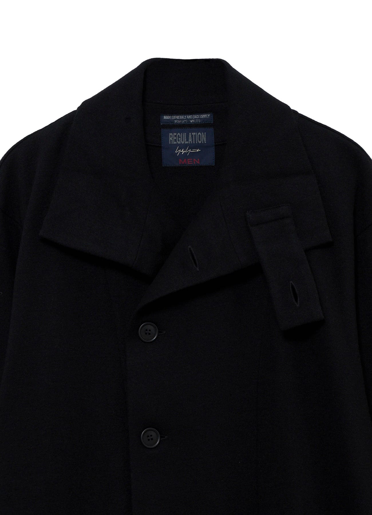 WOOL COMBED YARN SINGLE JERSEY RE HIGH NECK LONG COAT