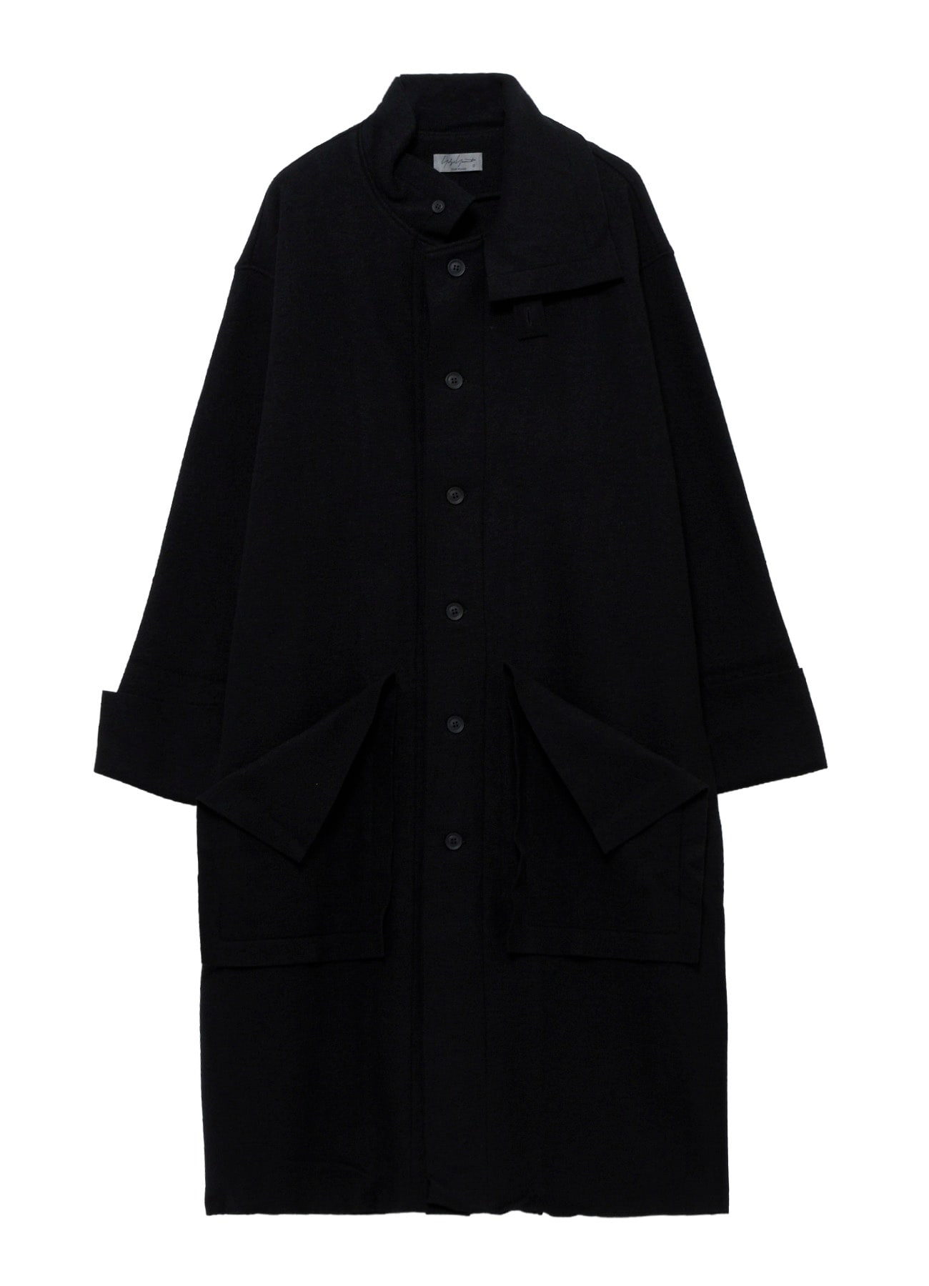 WOOL RING SOFT TAB DESIGN COLLAR COAT