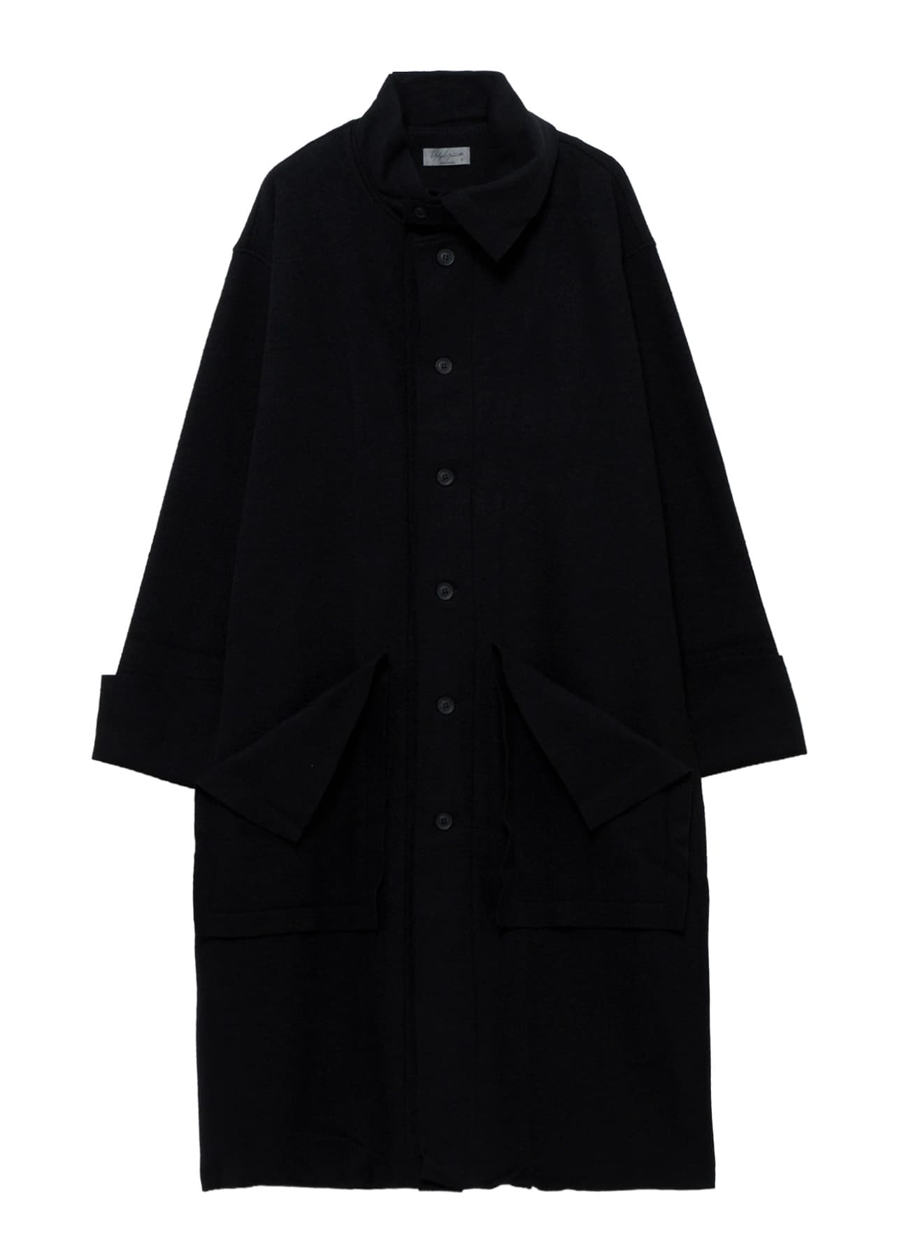 WOOL RING SOFT TAB DESIGN COLLAR COAT