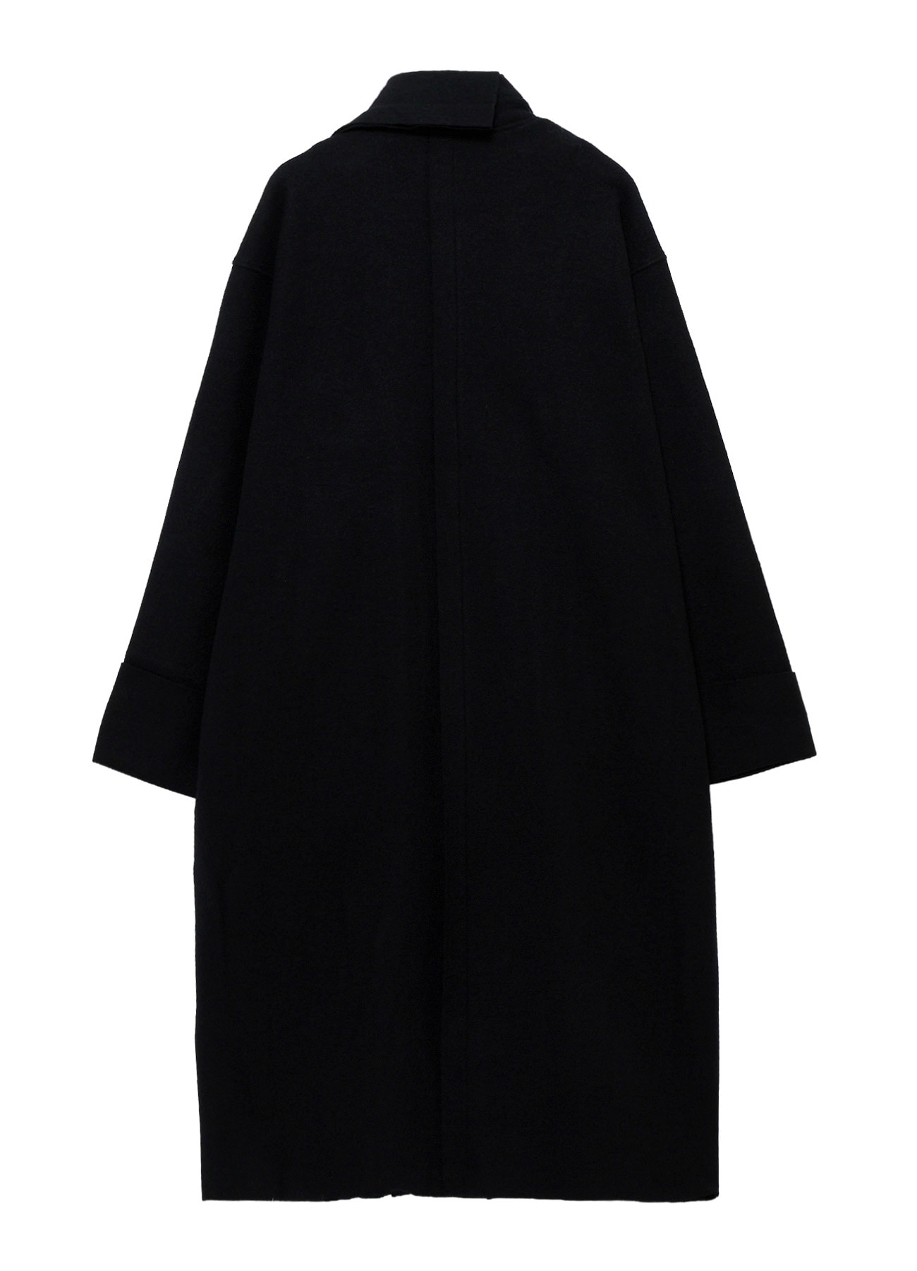 WOOL RING SOFT TAB DESIGN COLLAR COAT