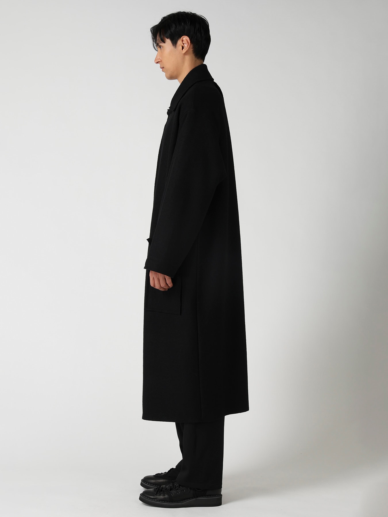 WOOL RING SOFT STAND COLOR COAT