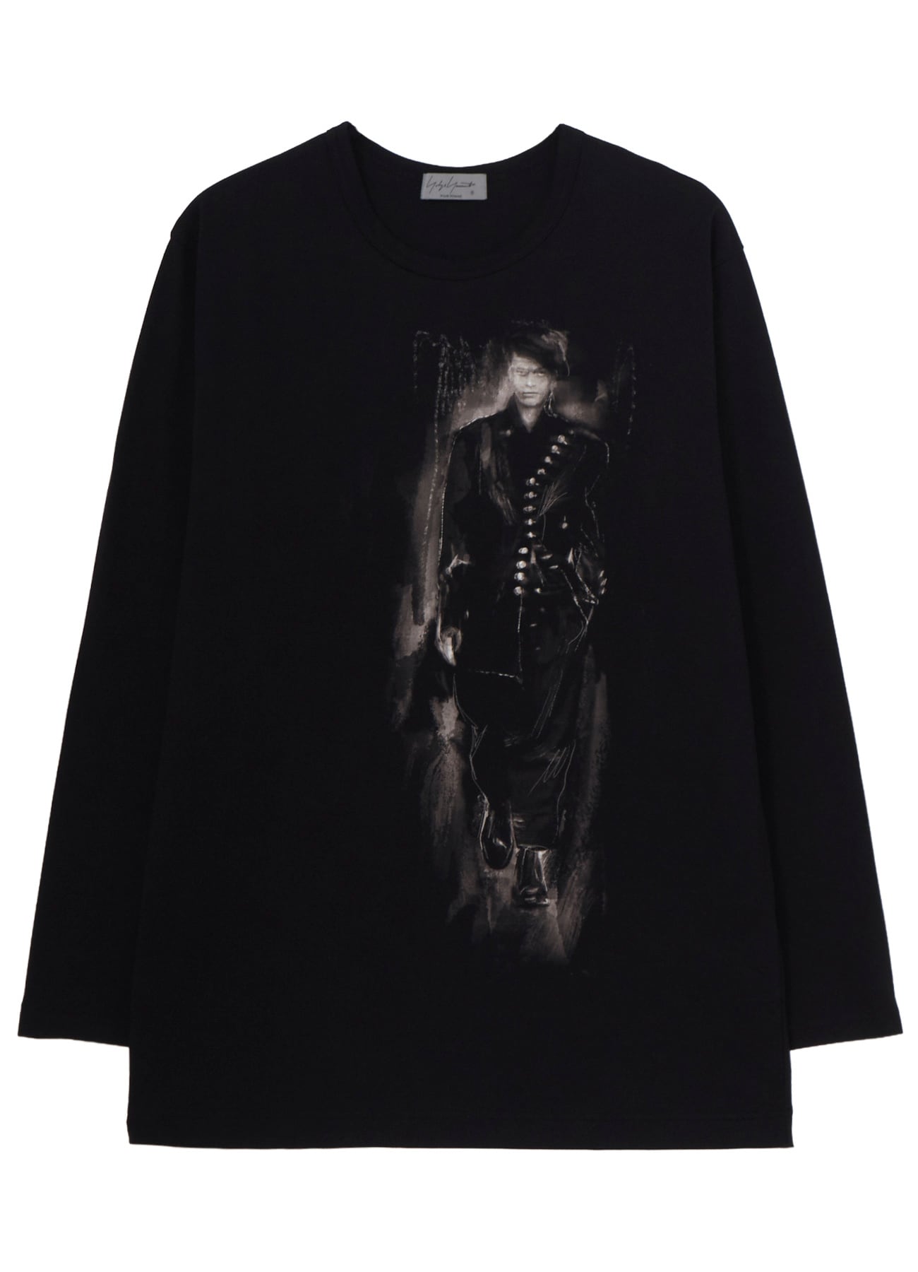 COTTON SINGLE JERSEY ROUND NECK LONG SLV/ PT-A