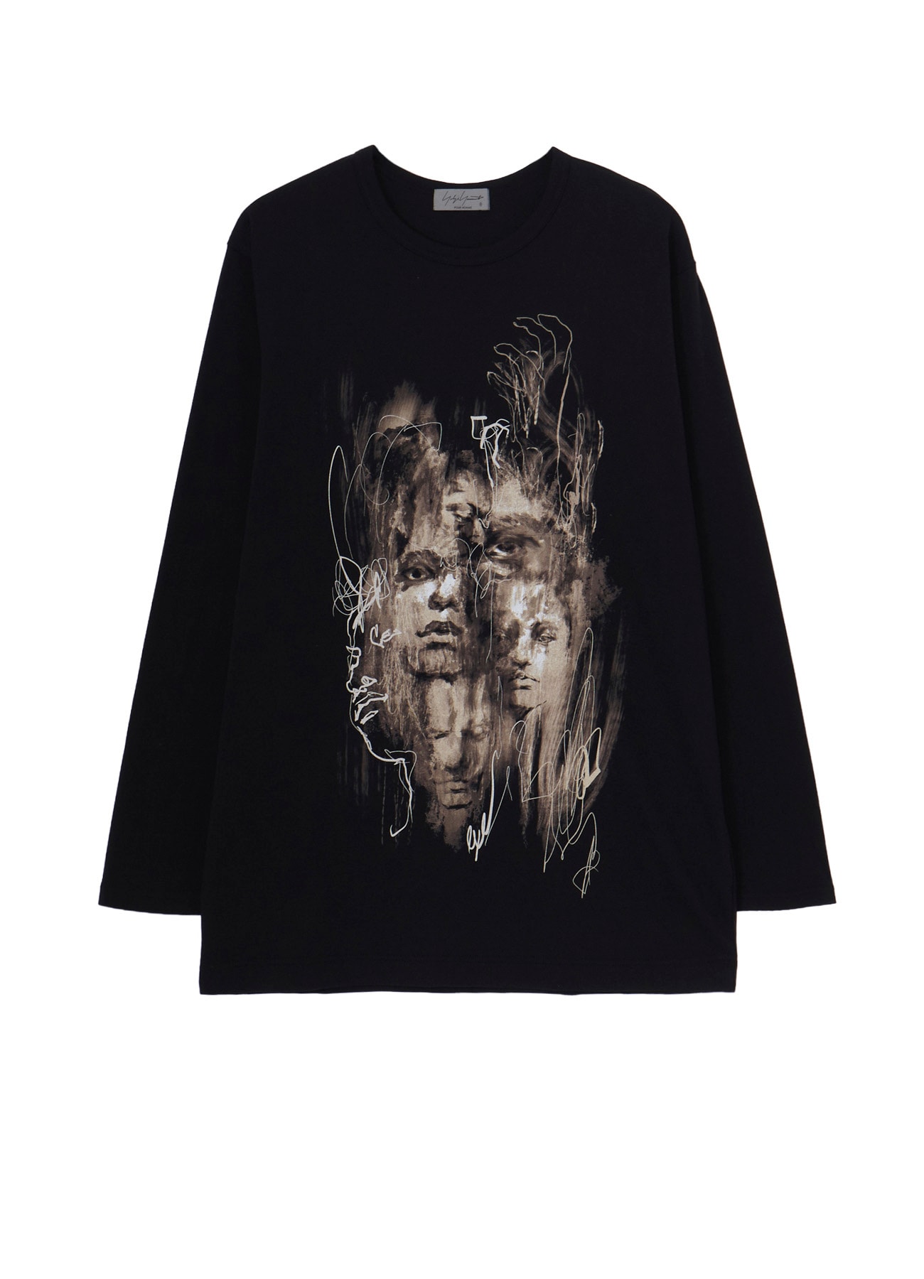 COTTON SINGLE JERSEY ROUND NECK LONG SLV/ PT-B