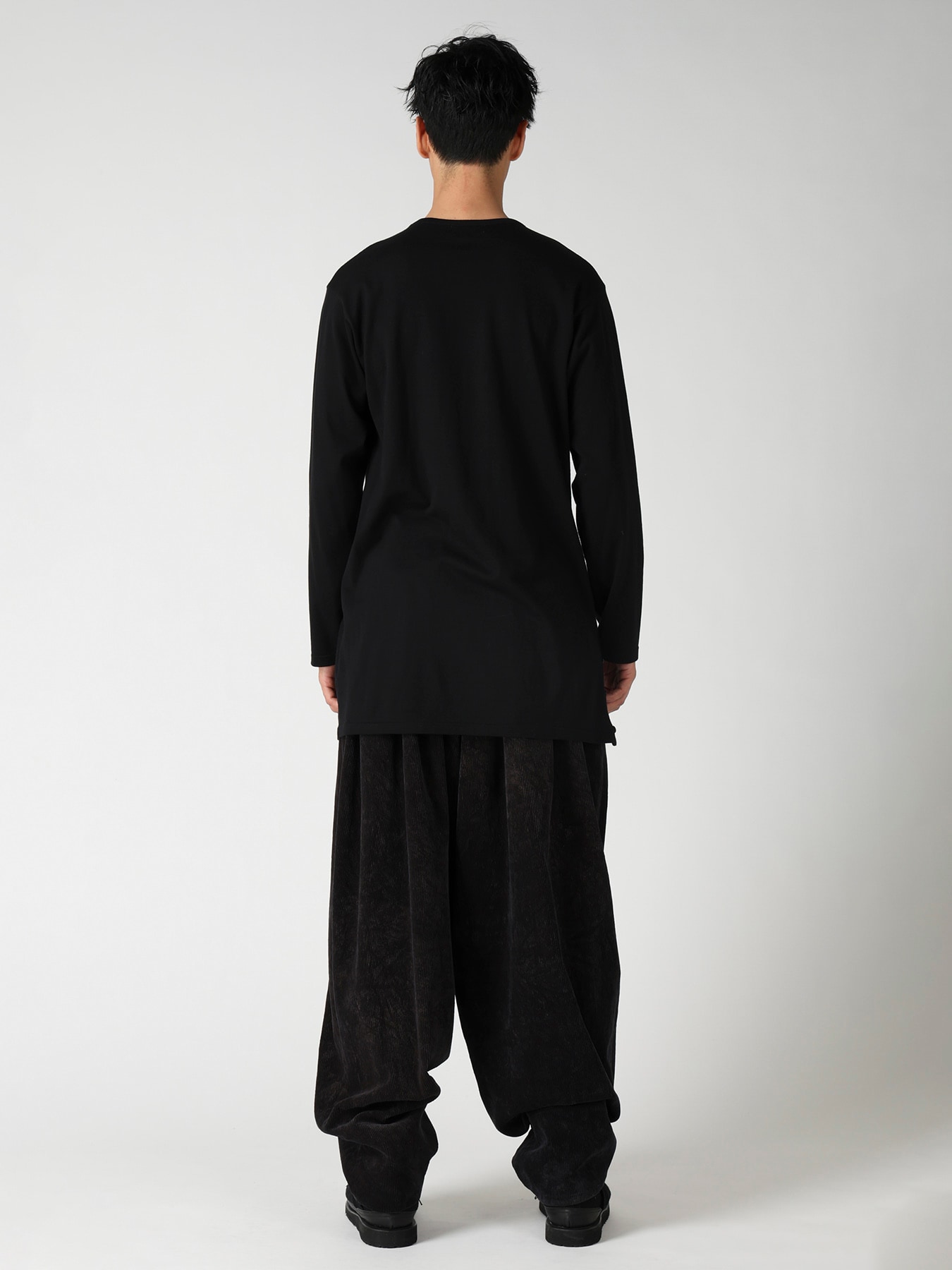COTTON SINGLE JERSEY SIDE SLIT LONG SLEEVE PT