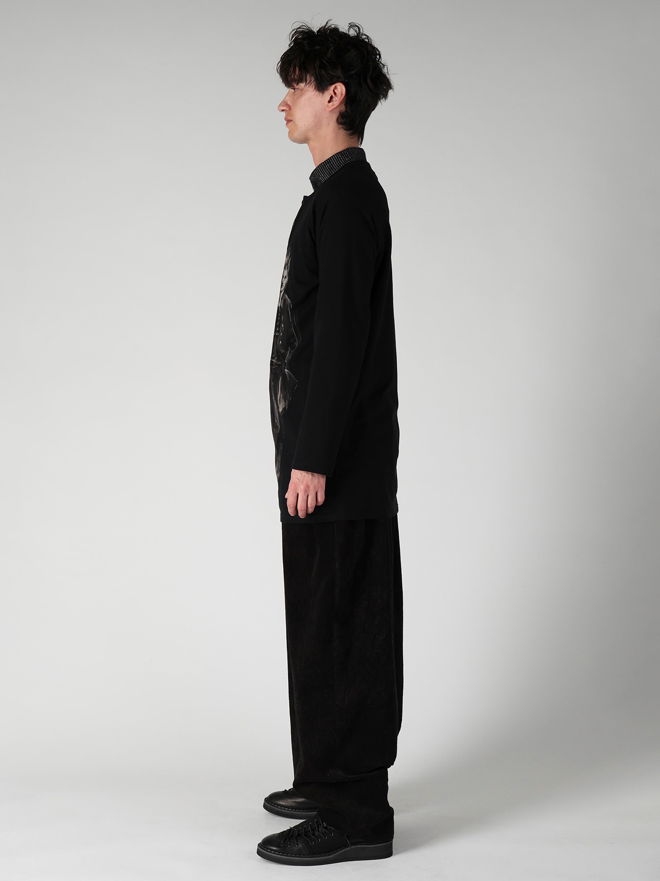 SINGLE JERSEY HENRY NECK LONG SLEEVE C/S
