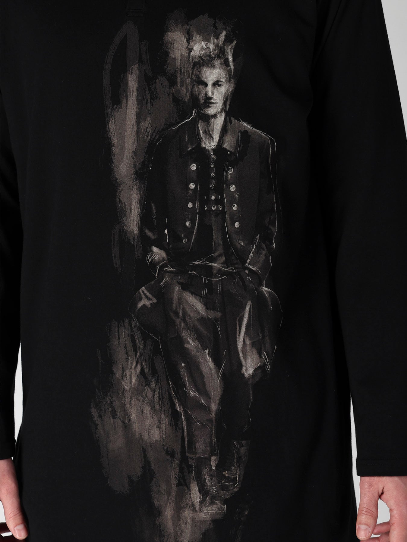 SINGLE JERSEY HENRY NECK LONG SLEEVE C/S