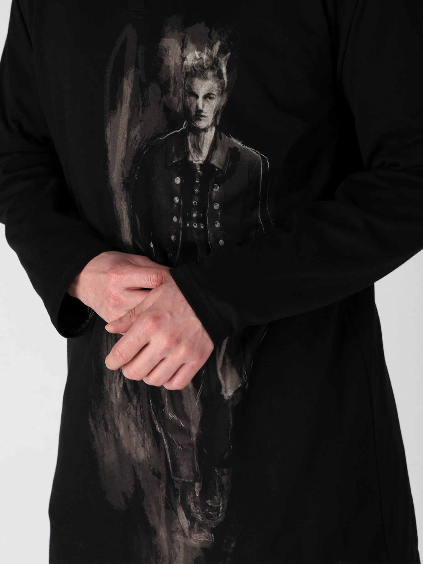 SINGLE JERSEY HENRY NECK LONG SLEEVE C/S