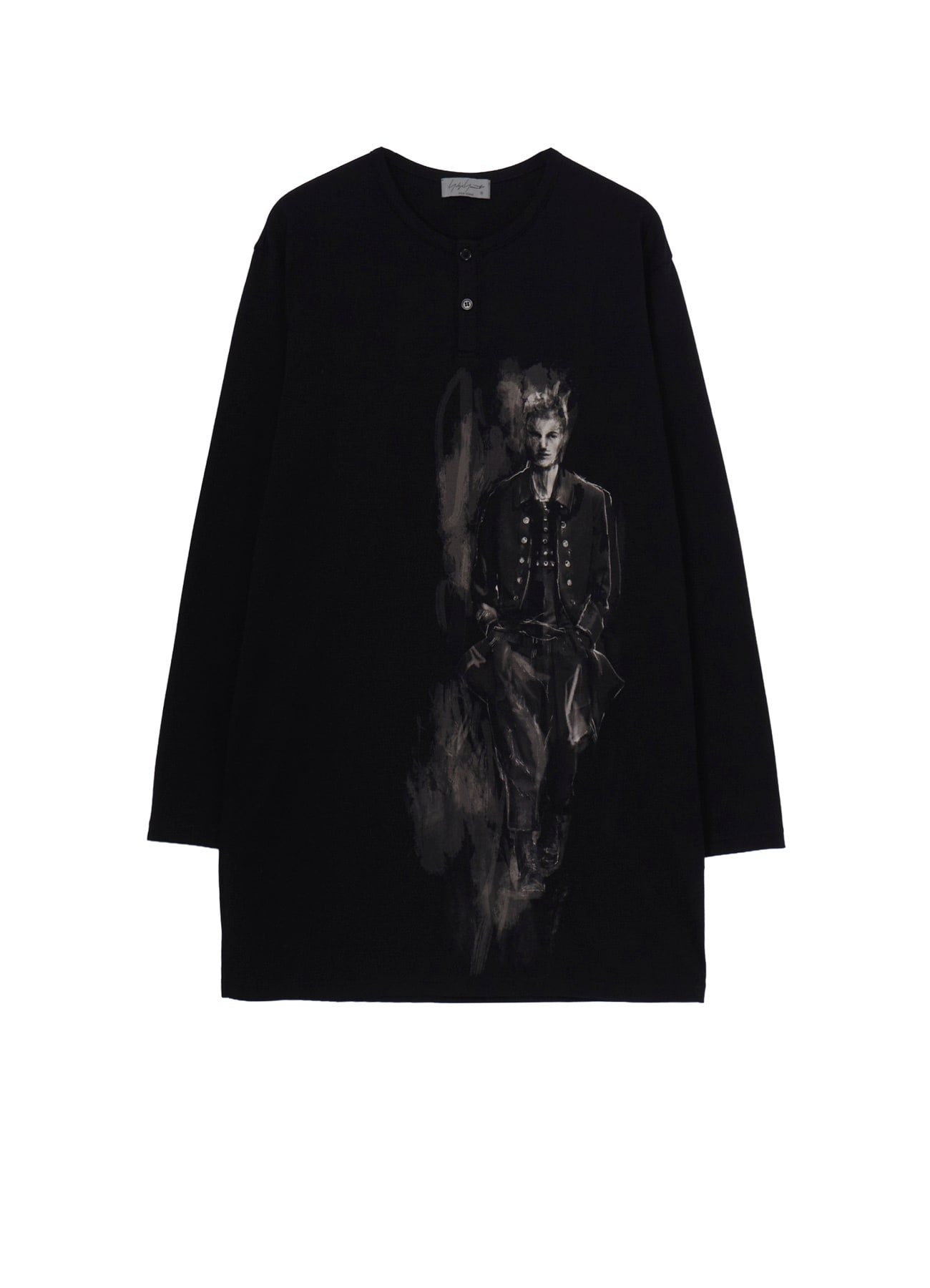 SINGLE JERSEY HENRY NECK LONG SLEEVE C/S