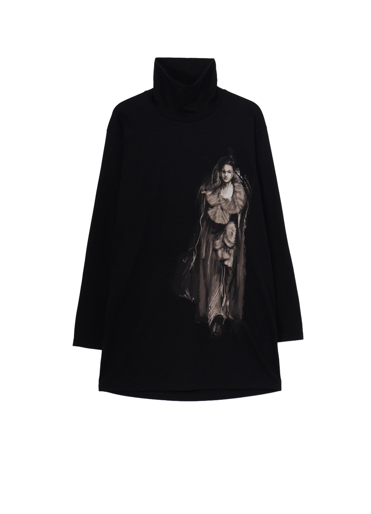 COTTON SINGLE JERSEY TURTLE NECK LONG SLEEVE/ PT