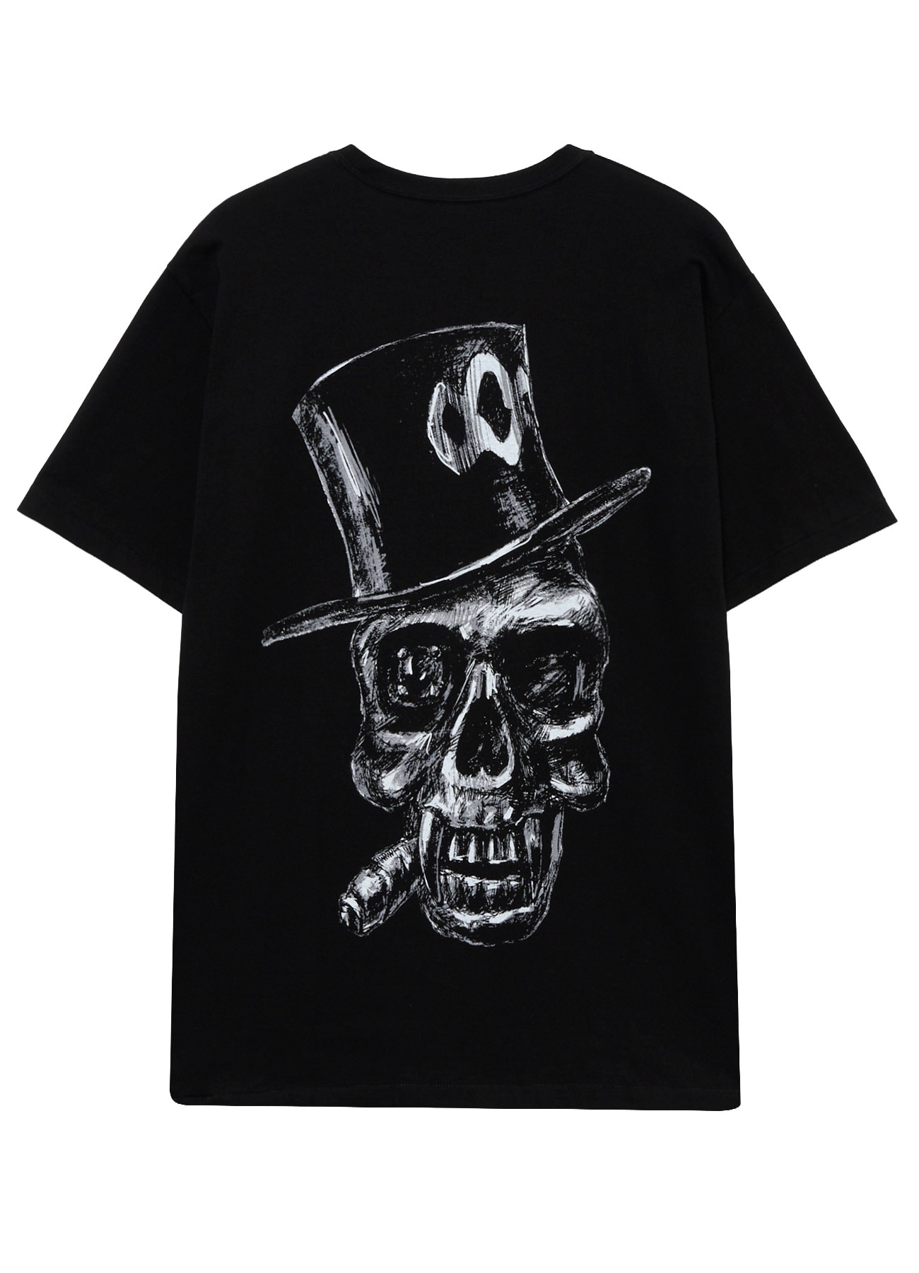 GOTHIC SCULL HAT PRINTED TEE