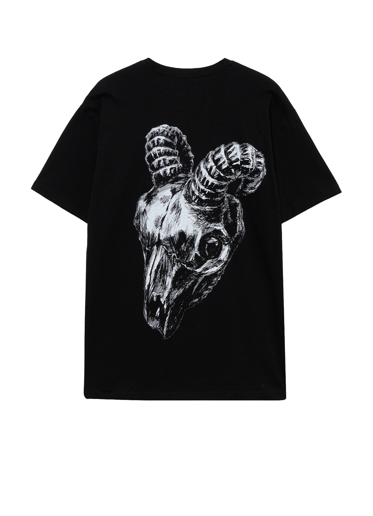 GOTHIC ANTIQUE CROSS PRINTED TEE(FREE SIZE Black): GOTHIC YOHJI
