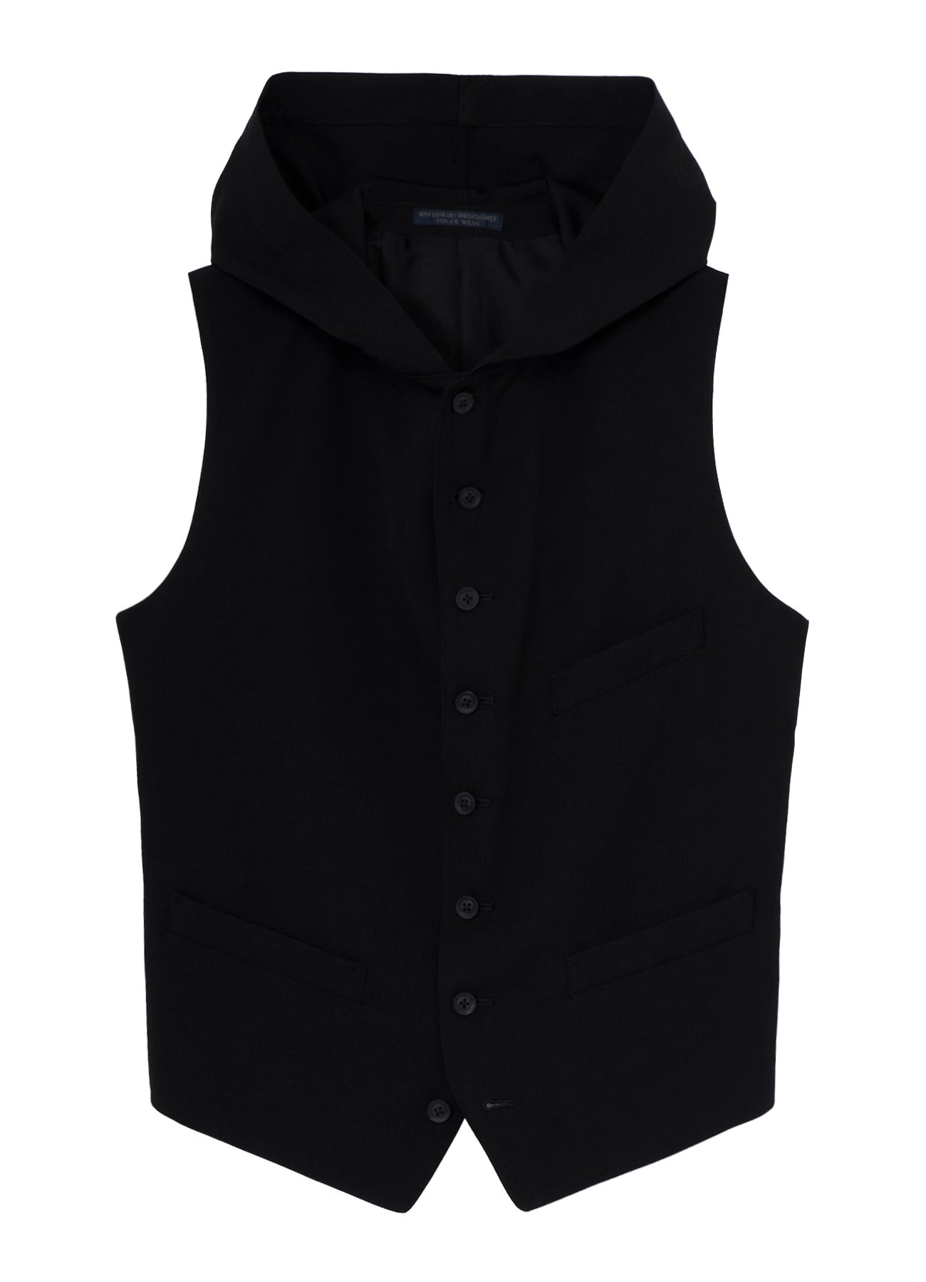 RE GABARDINE HOODED VEST
