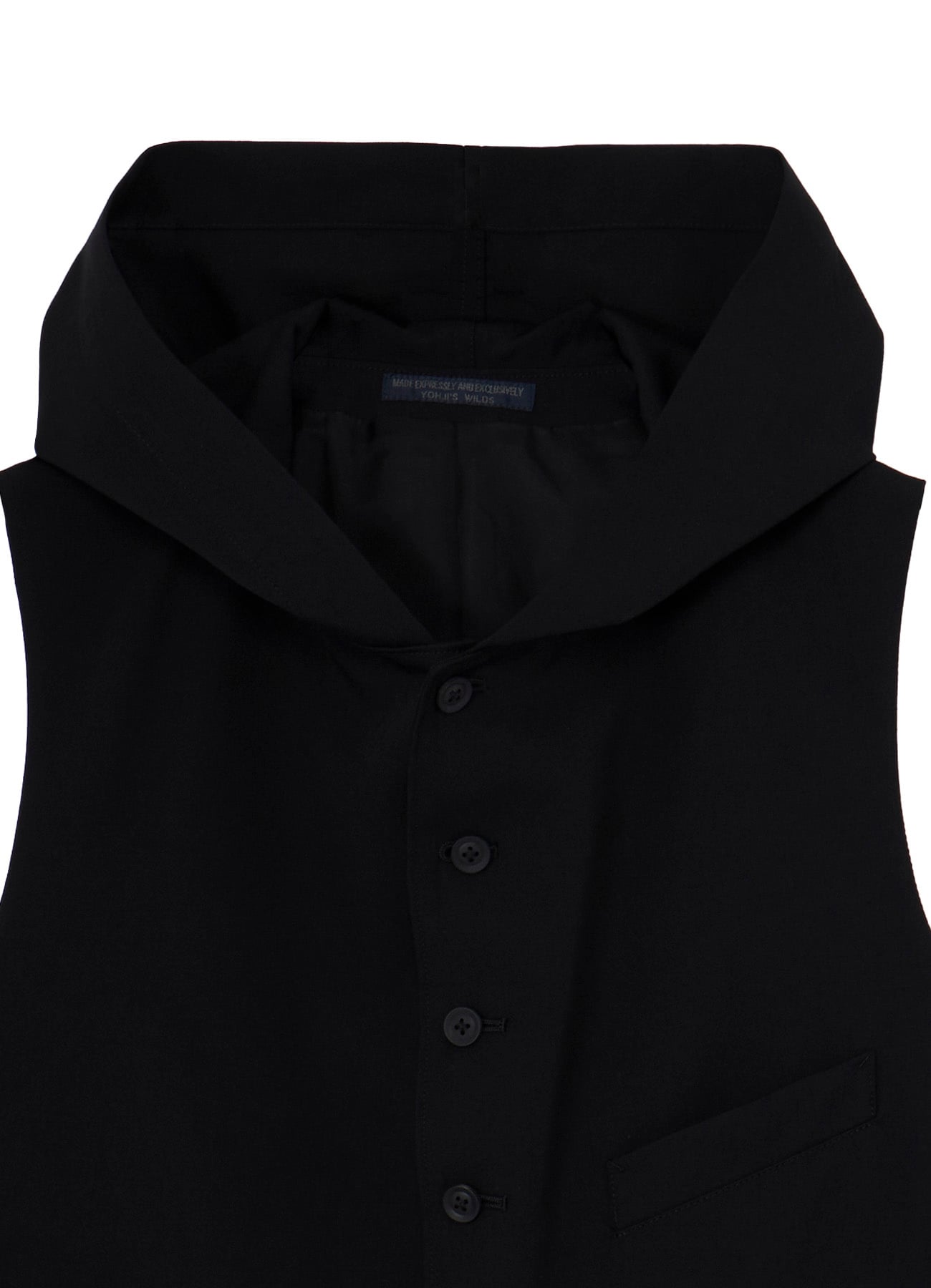 RE GABARDINE HOODED VEST