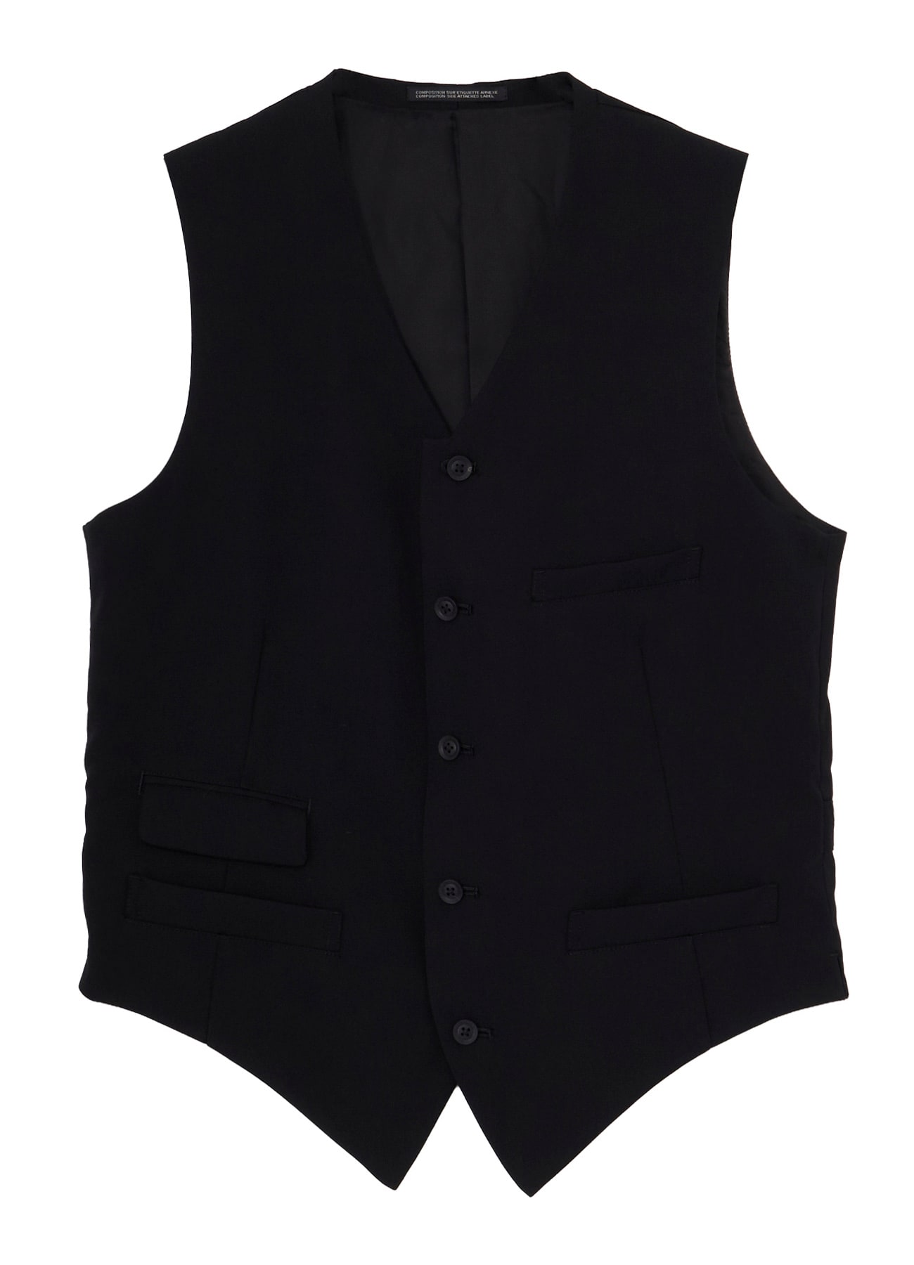 WOOL GABARDINE CHANGE POCKET VEST