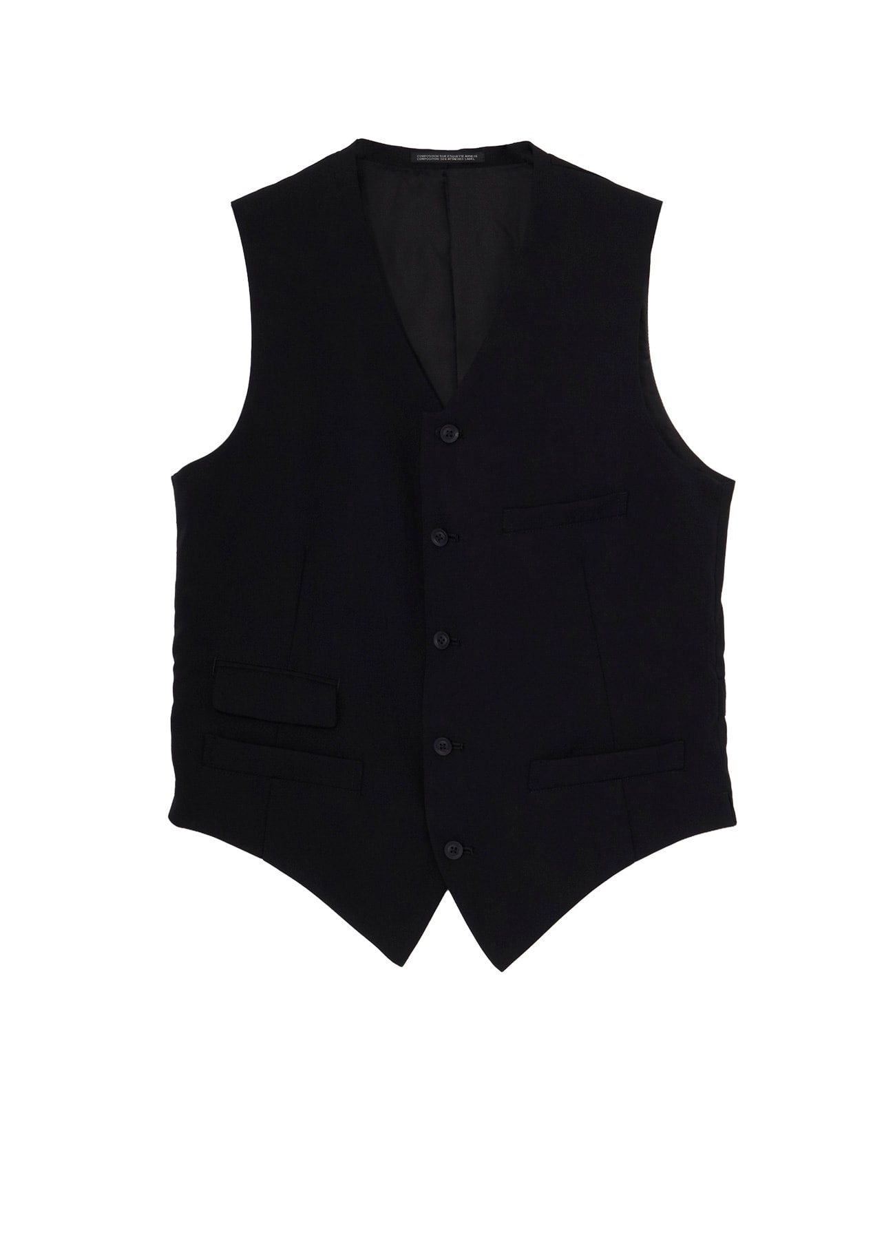 WOOL GABARDINE CHANGE POCKET VEST