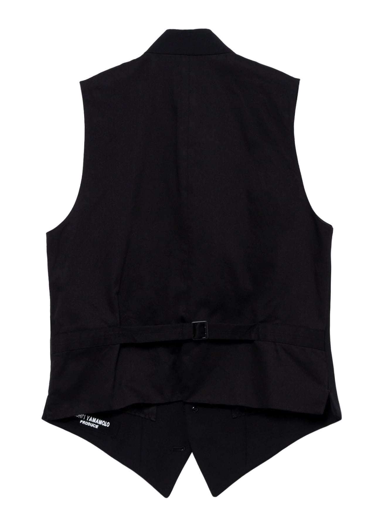 WOOL GABARDINE LAYERD LAPEL VEST
