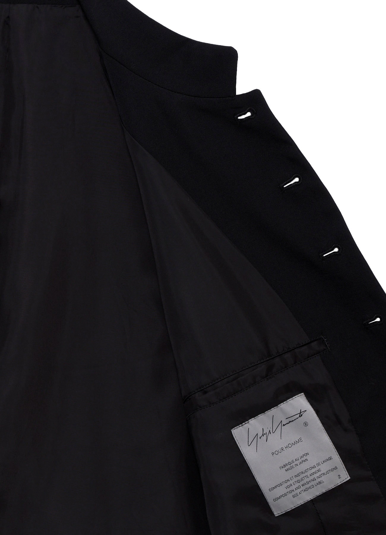 WOOL GABARDINE LAYERD LAPEL VEST