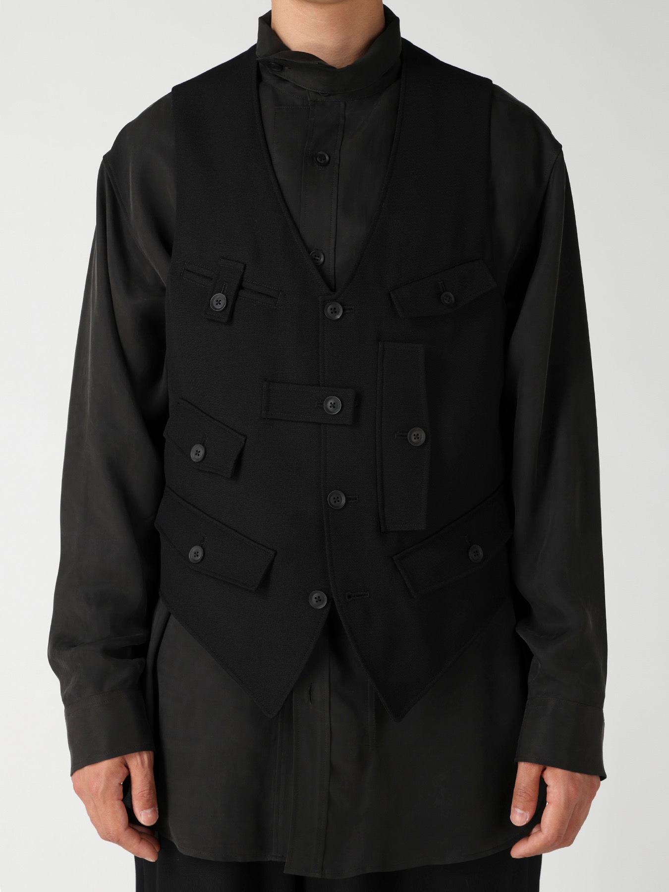ARMY GABARDINE MULTI POCKET VEST