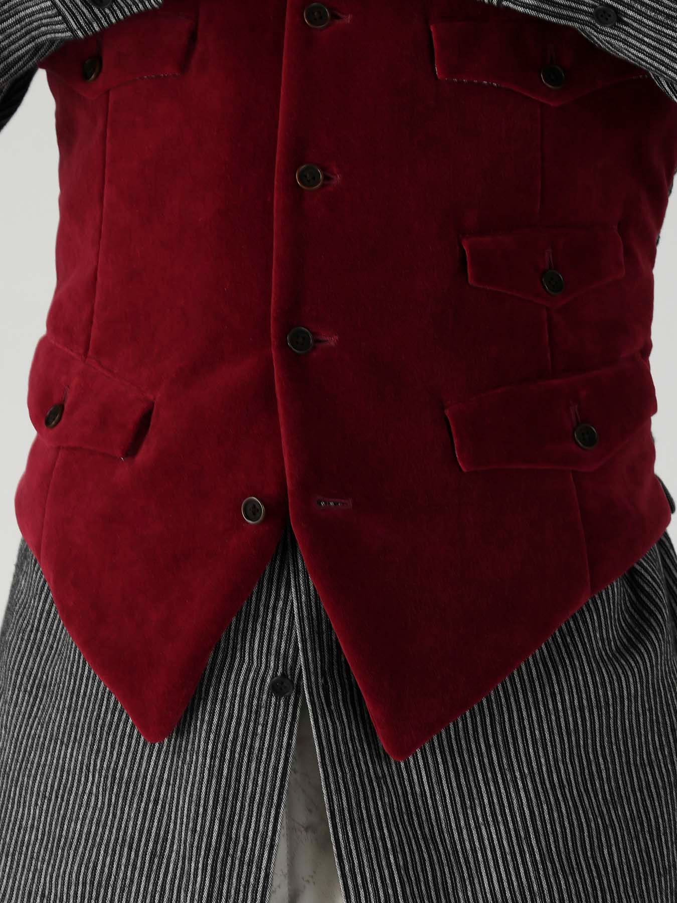 COTTON VELVETEEN CORDUROY 5P PADDED VEST