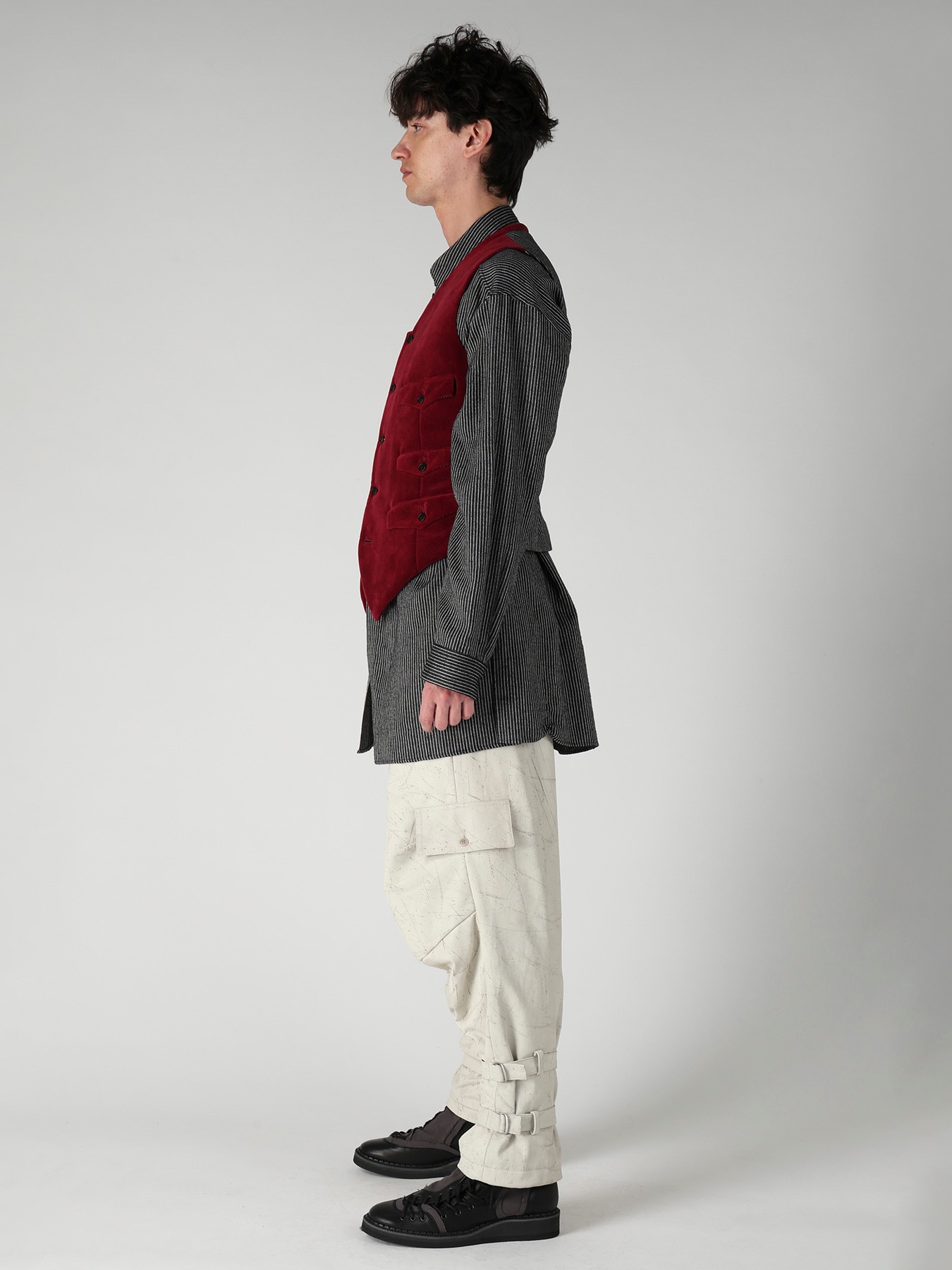 COTTON VELVETEEN CORDUROY 5P PADDED VEST