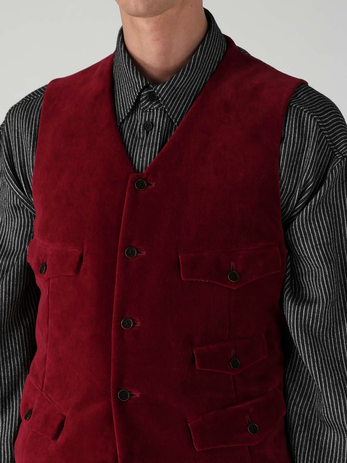 COTTON VELVETEEN CORDUROY 5P PADDED VEST