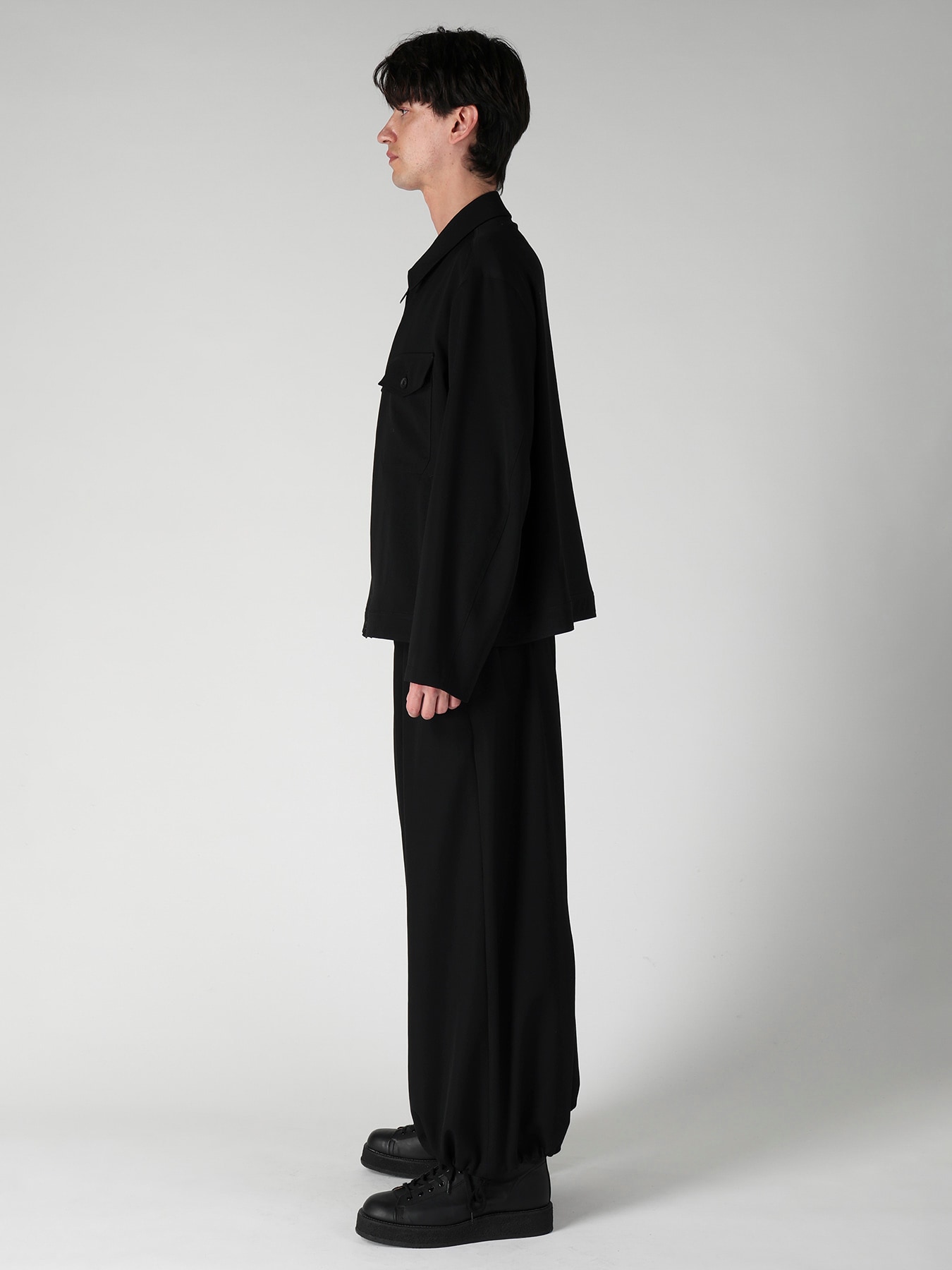 WOOL GABARDINE OUTER POCKET BLOUSON