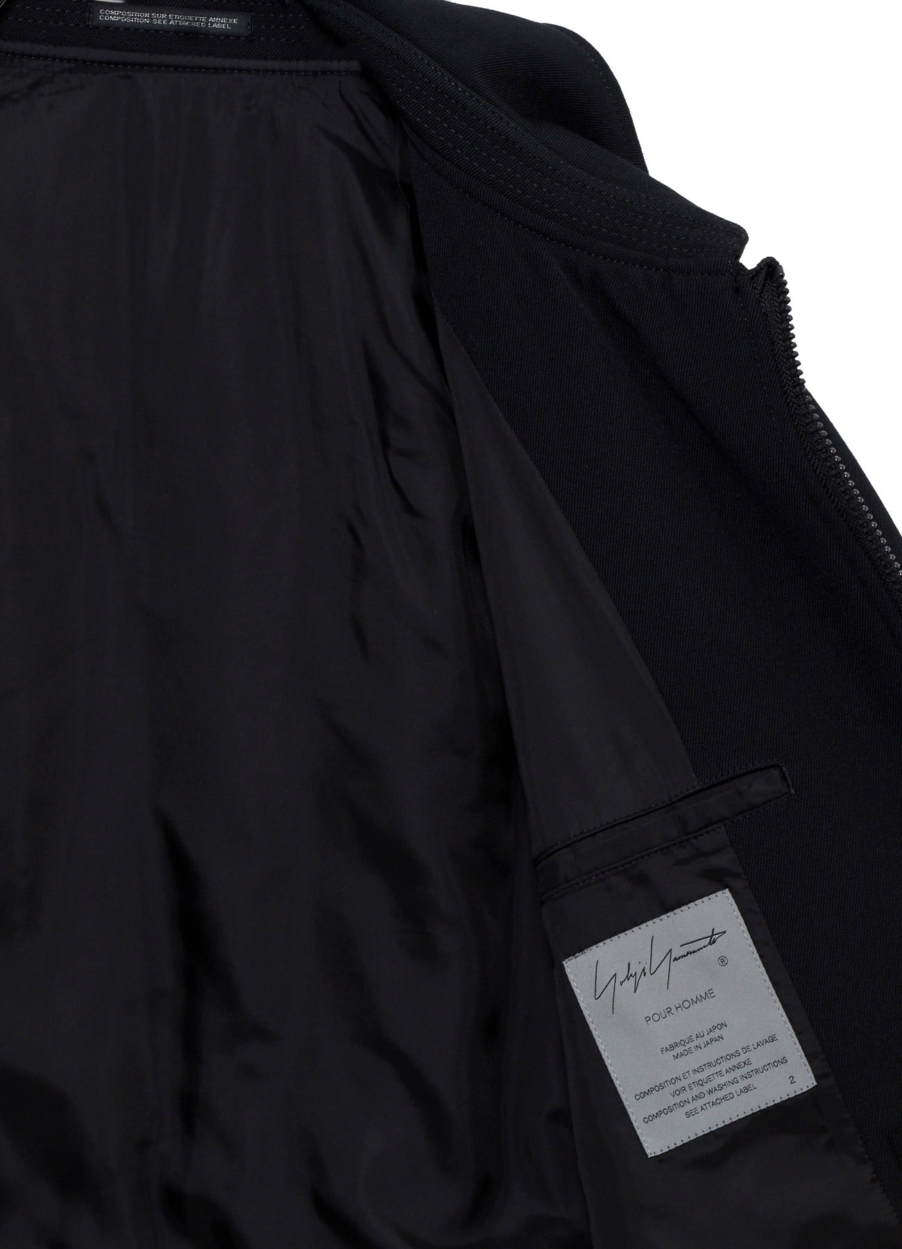 ARMY GABARDINE FLIGHT JACKET(S Black): Yohji Yamamoto POUR HOMME