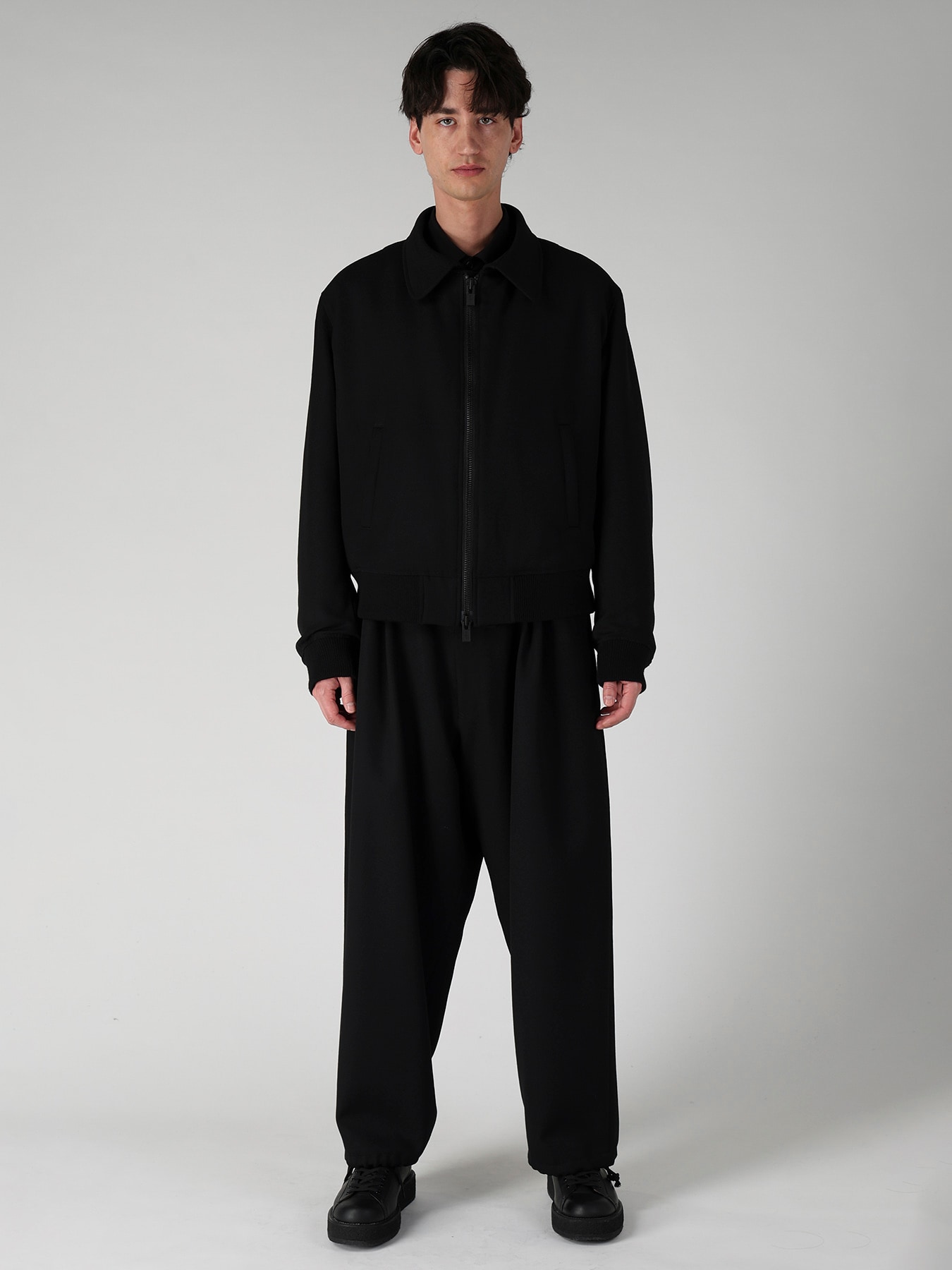 ヨウジヤマモト22AW アーミーギャバジンジャケット 2 ARMY GABARDINE FLIGHT JACKET(S Black): Yohji Yamamoto POUR HOMME