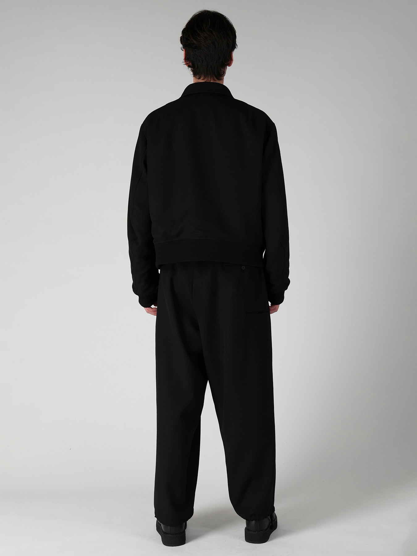 ARMY GABARDINE FLIGHT JACKET(S Black): Yohji Yamamoto POUR HOMME