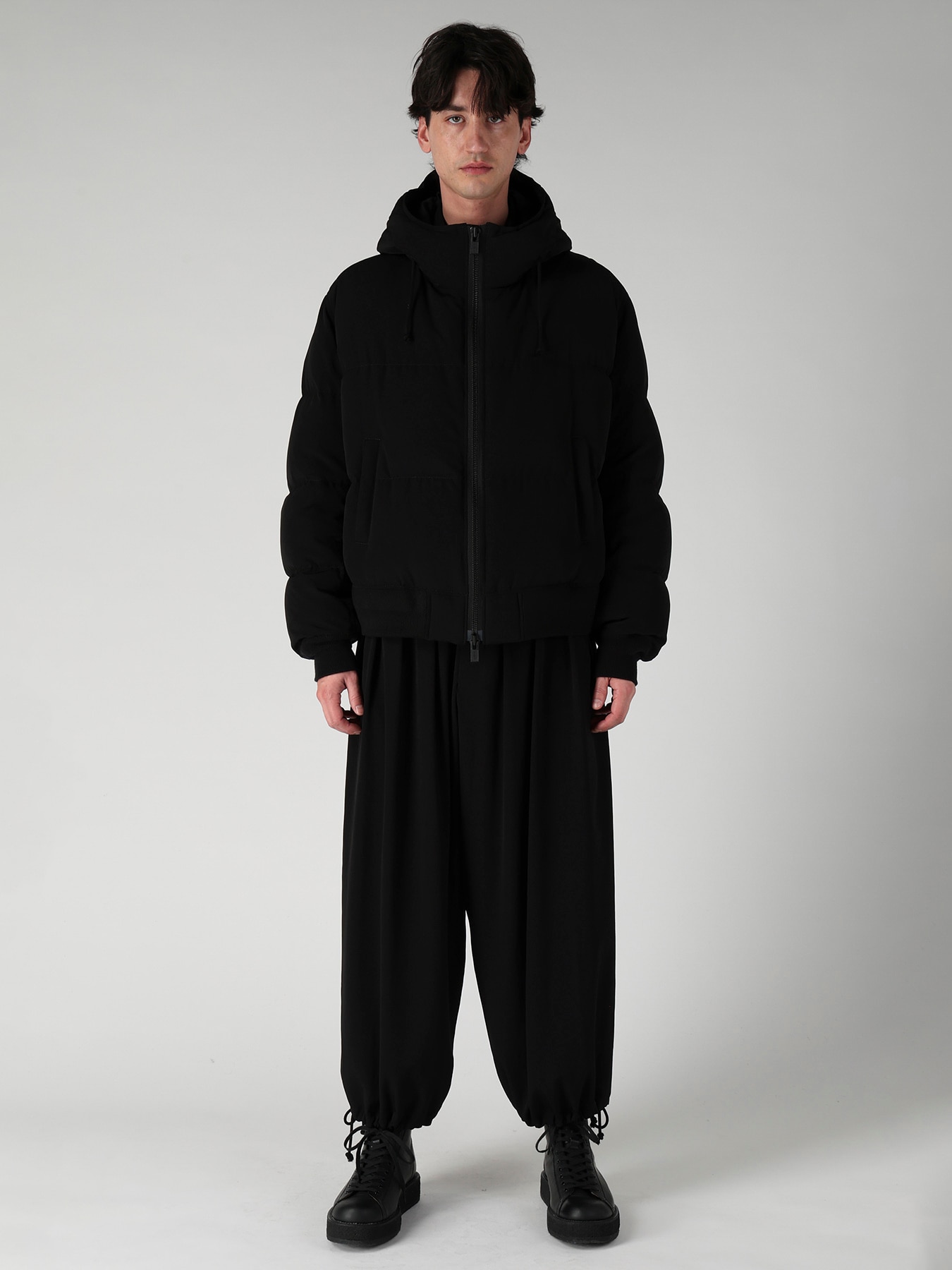 TA TUXEDO HOODIE DOWN JACKET