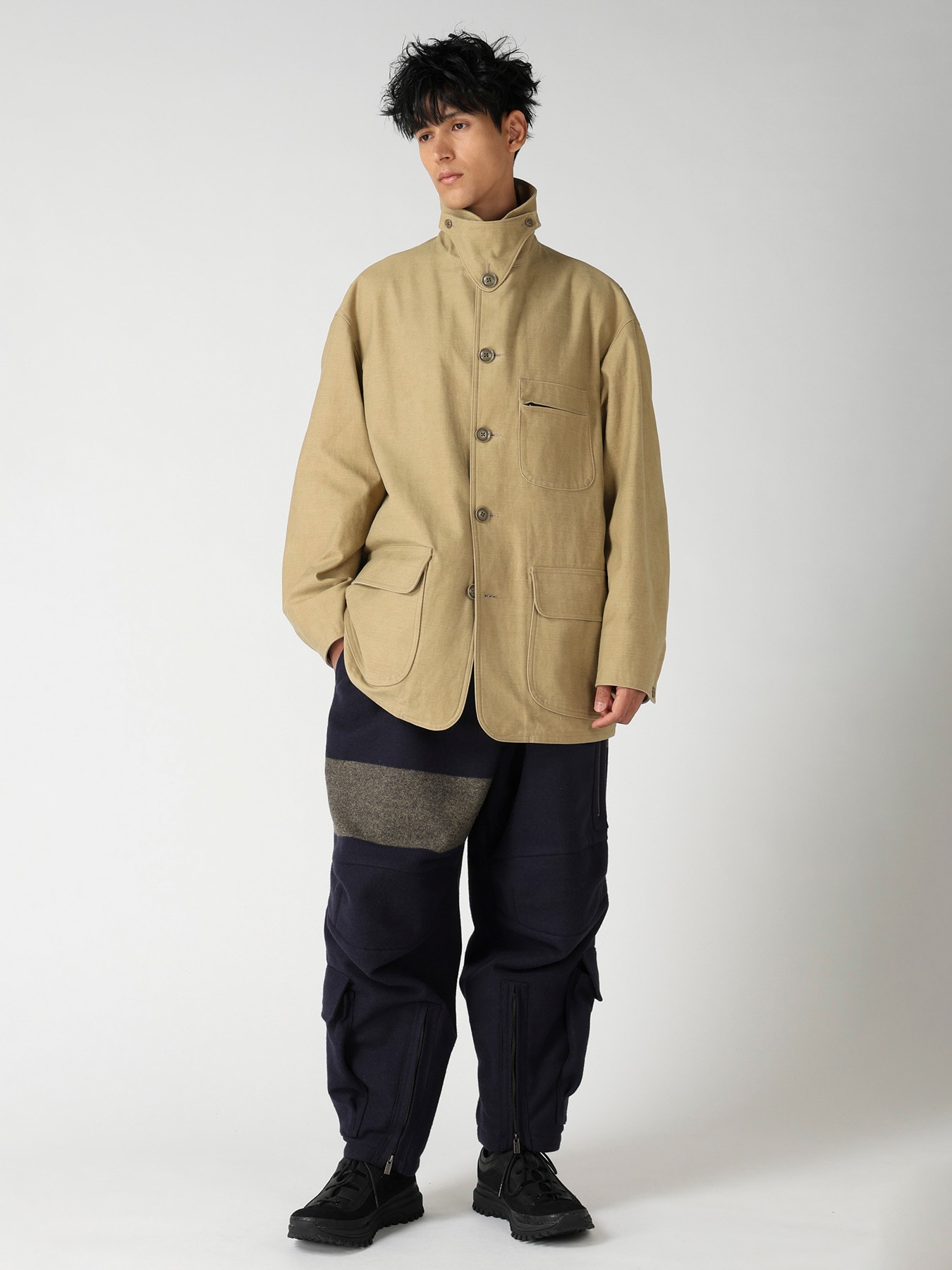 SLUB SATIN HUNTING BLOUSON