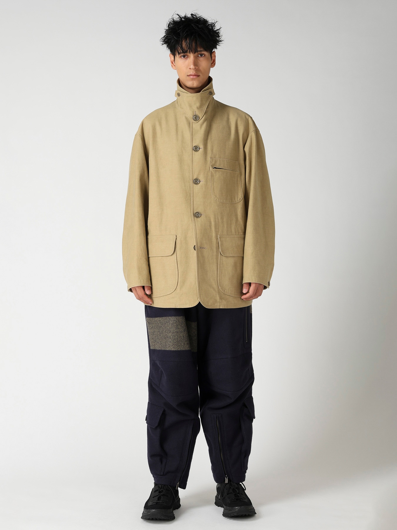 SLUB SATIN HUNTING BLOUSON