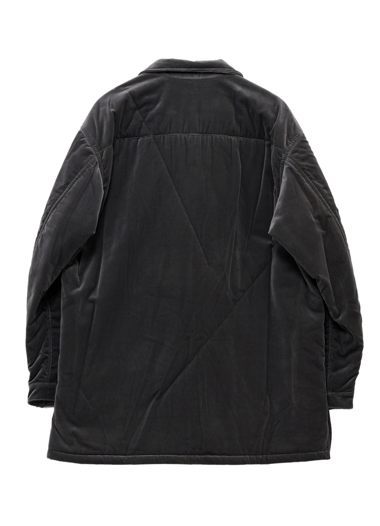 GREY VELVET PADDED BLOUSON