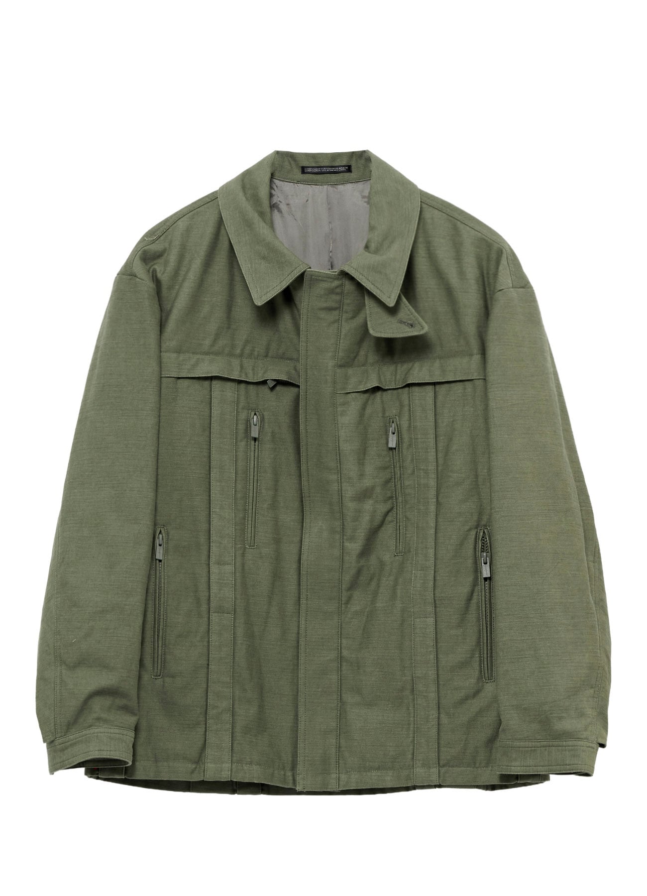SLUB SATIN PADDED YOKE BLOUSON