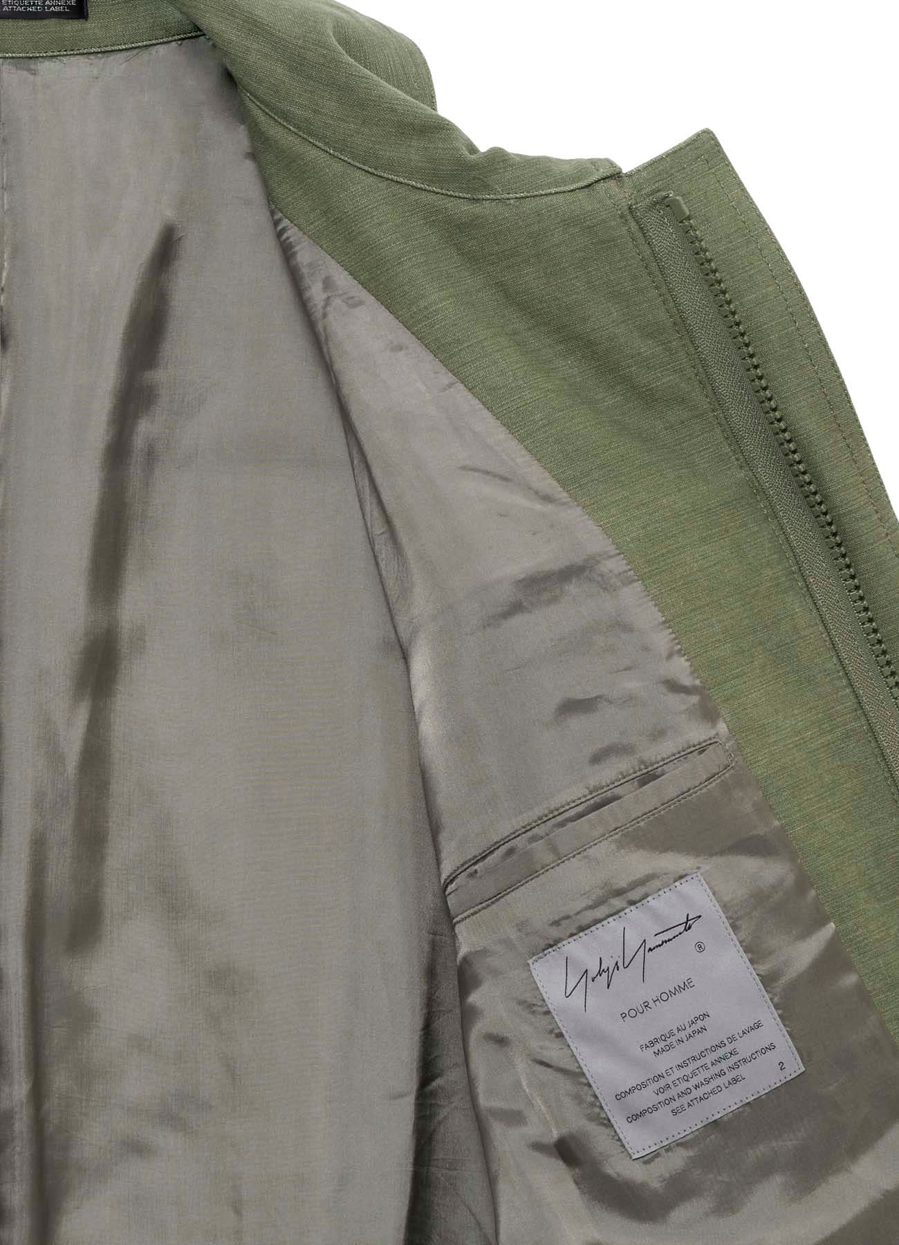 SLUB SATIN PADDED YOKE BLOUSON