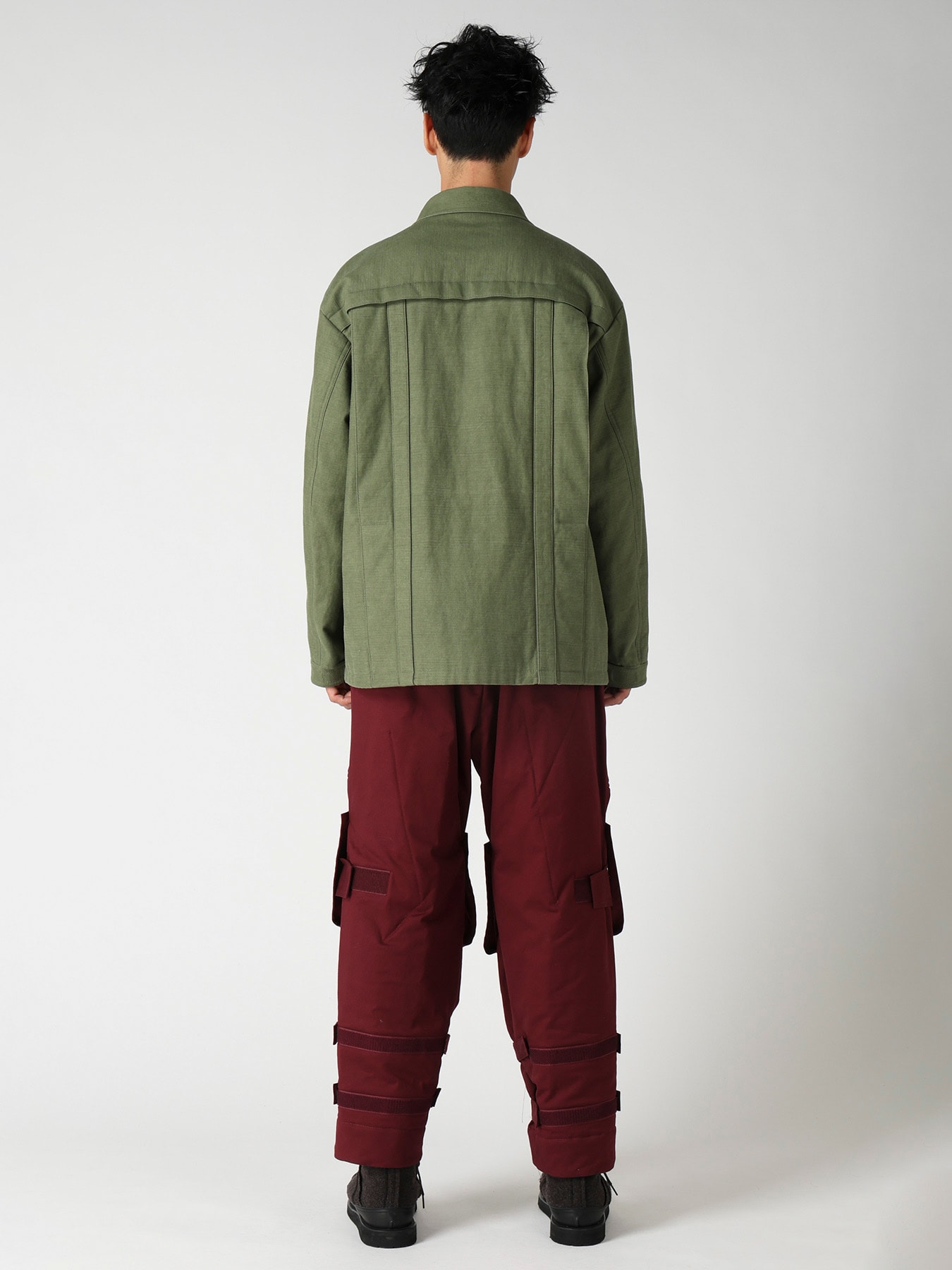 SLUB SATIN PADDED YOKE BLOUSON