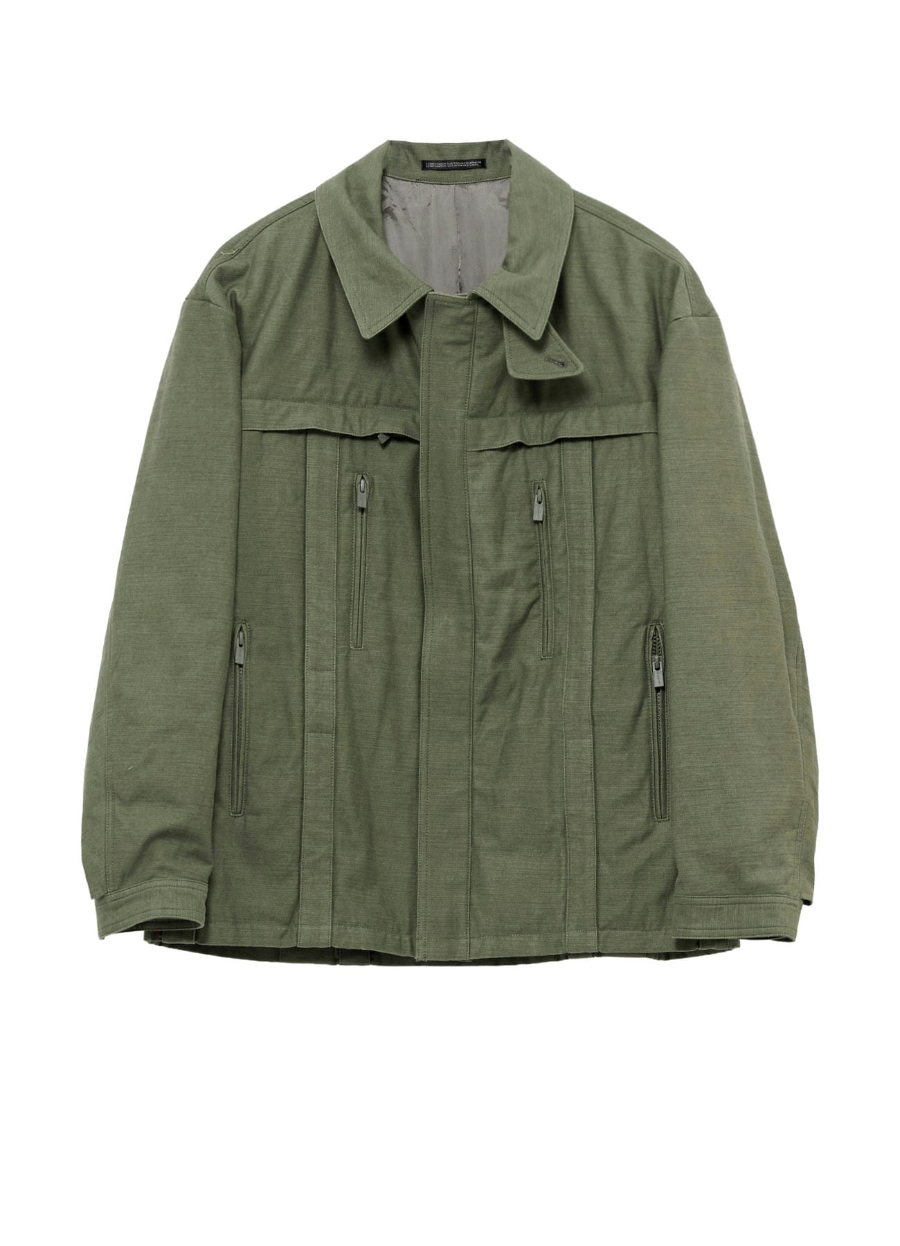 SLUB SATIN PADDED YOKE BLOUSON