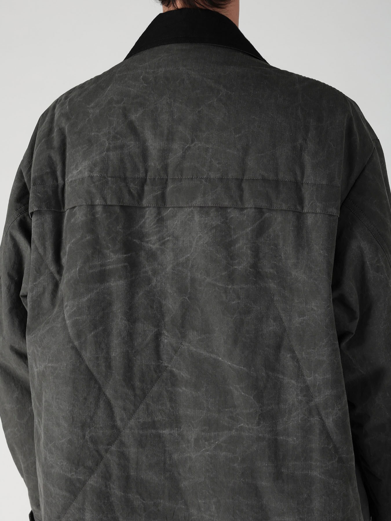 COTTON RIPSTOP PIGMENT YOKE STITCH BLOUSON