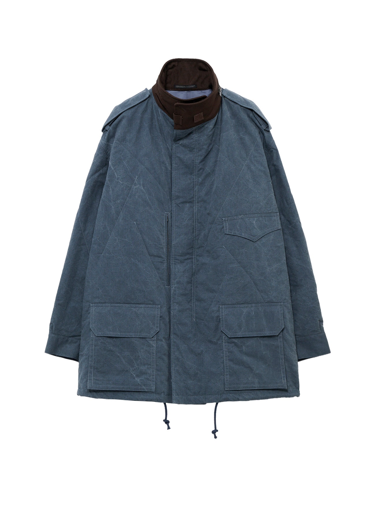C RIP PIGMENT HOODED STITCH BLOUSON
