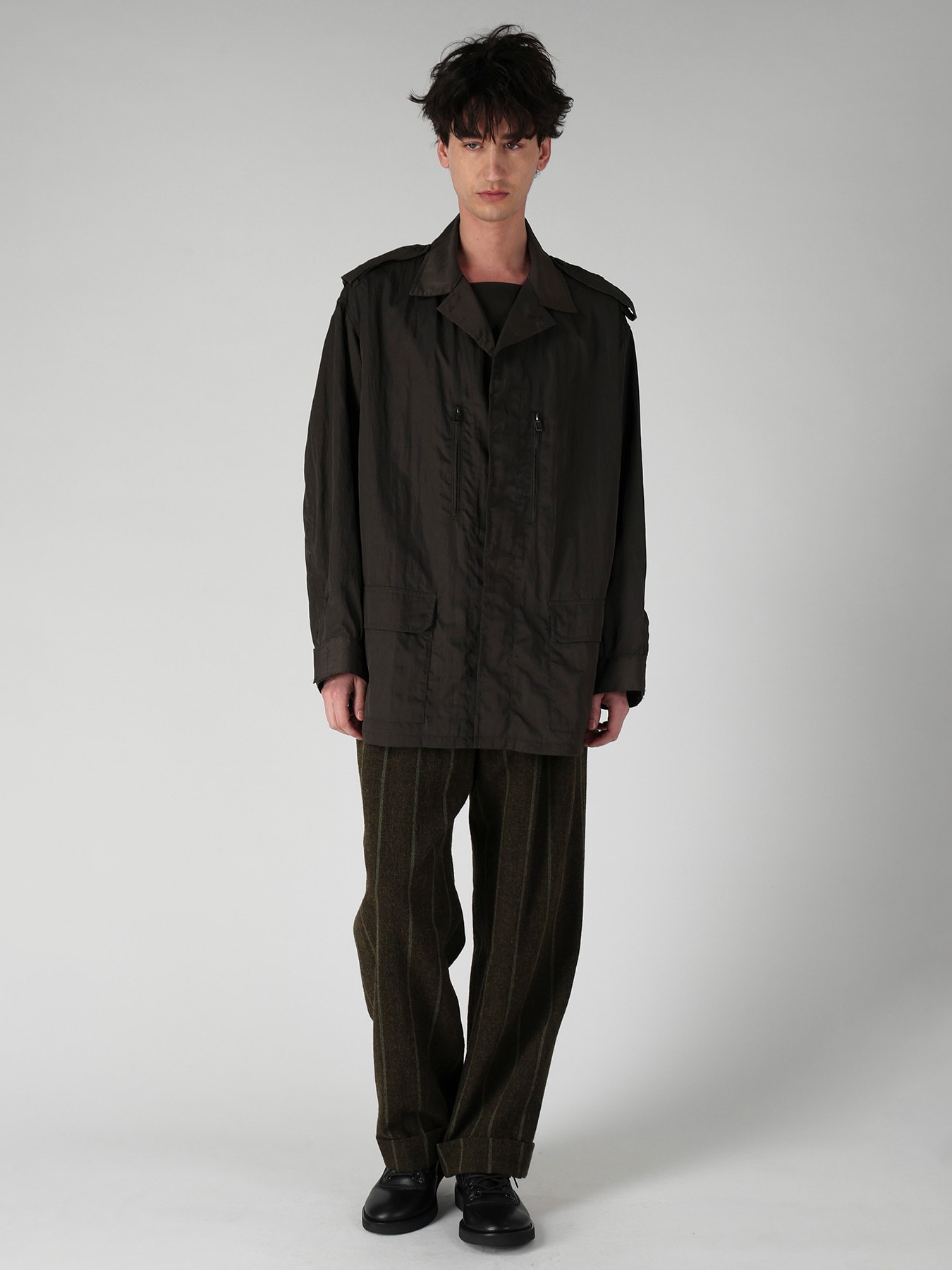 NY TWILL LIQUID DYED FLY FRONT BLOUSON