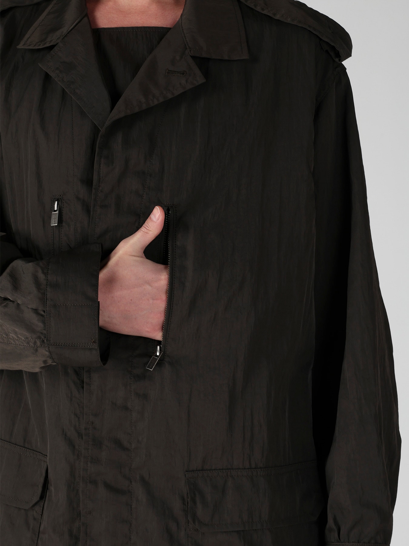 NY TWILL LIQUID DYED FLY FRONT BLOUSON