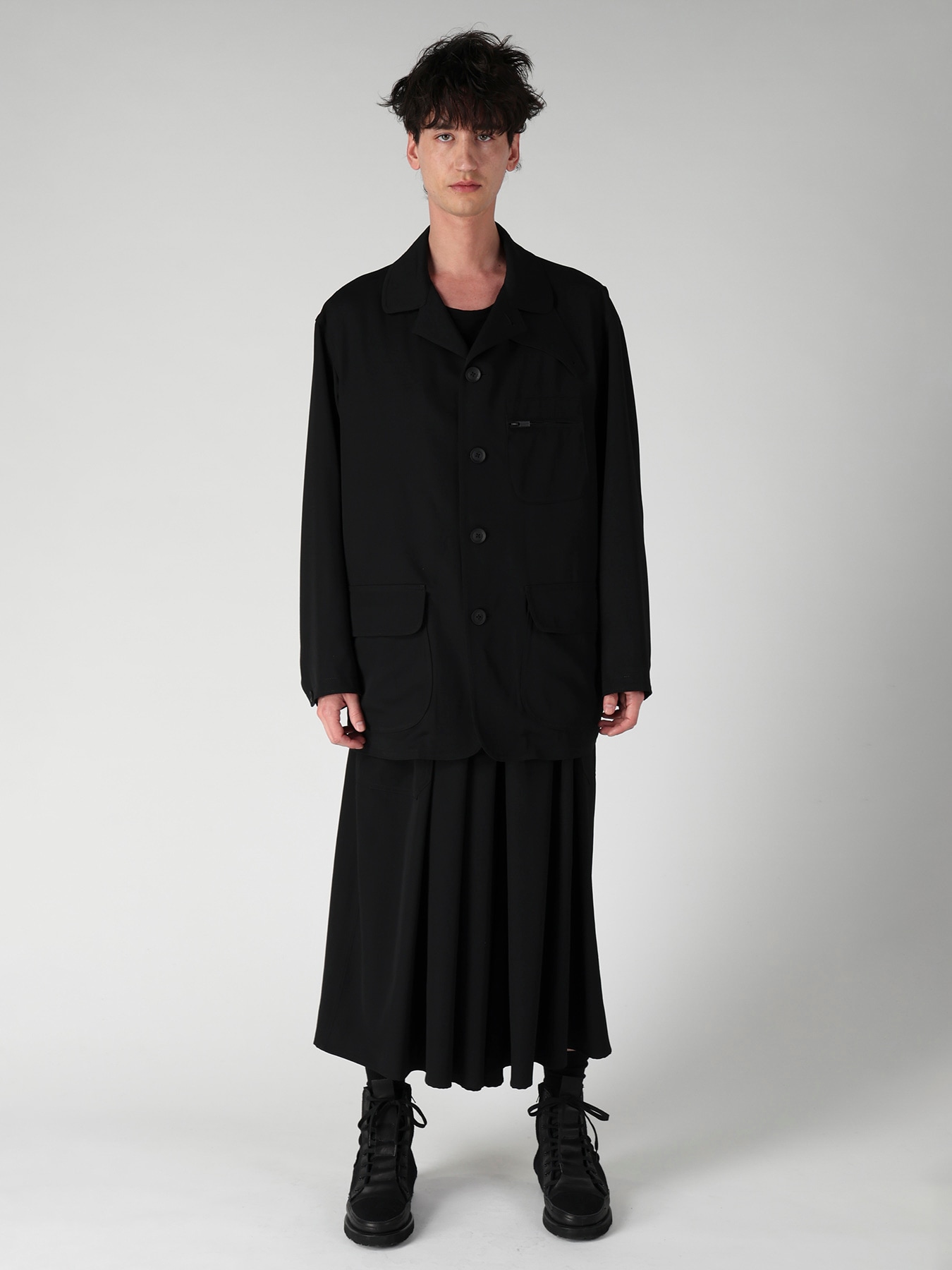 WOOL GABARDINE HUNTING BLOUSON