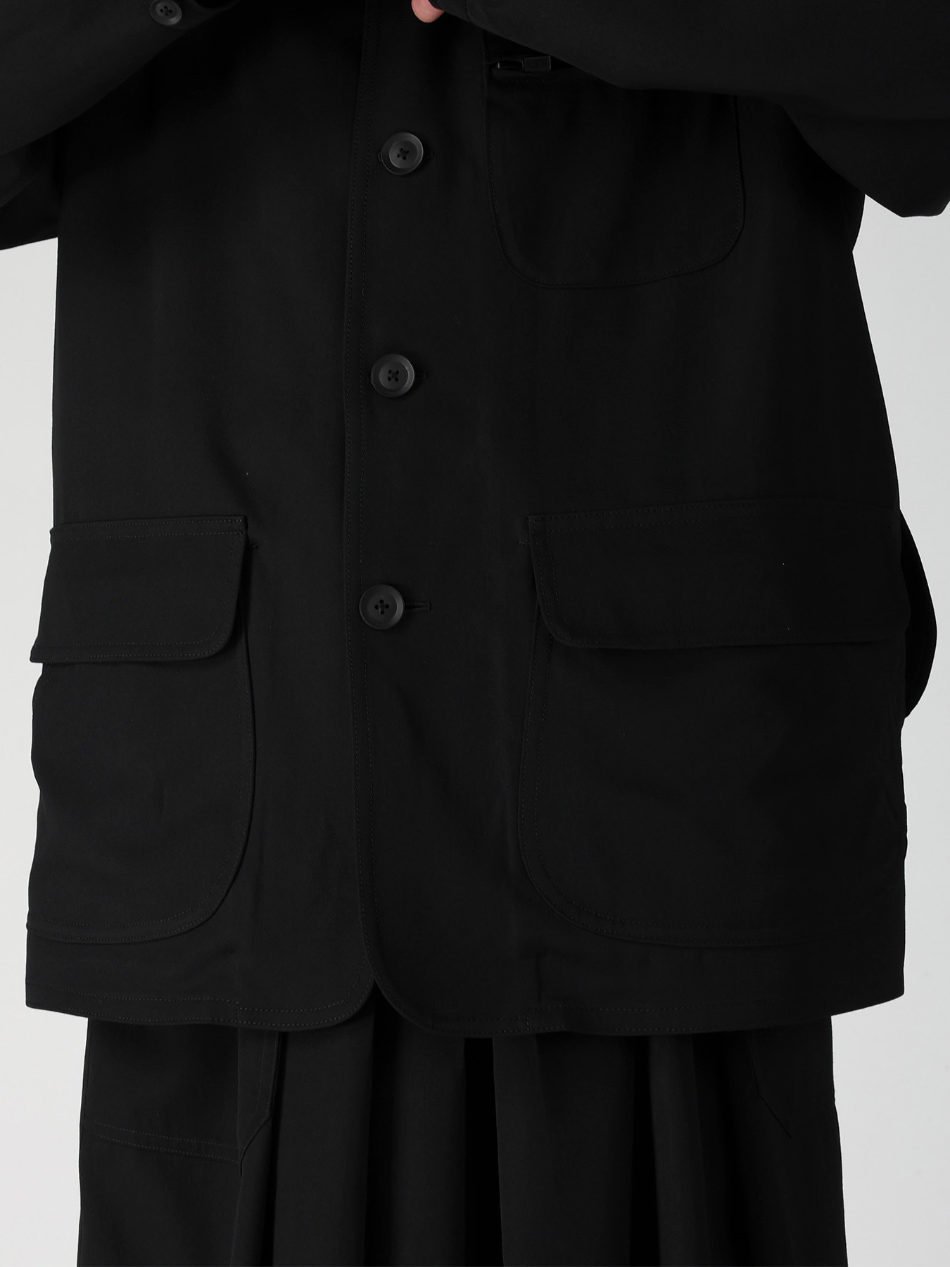 WOOL GABARDINE HUNTING BLOUSON