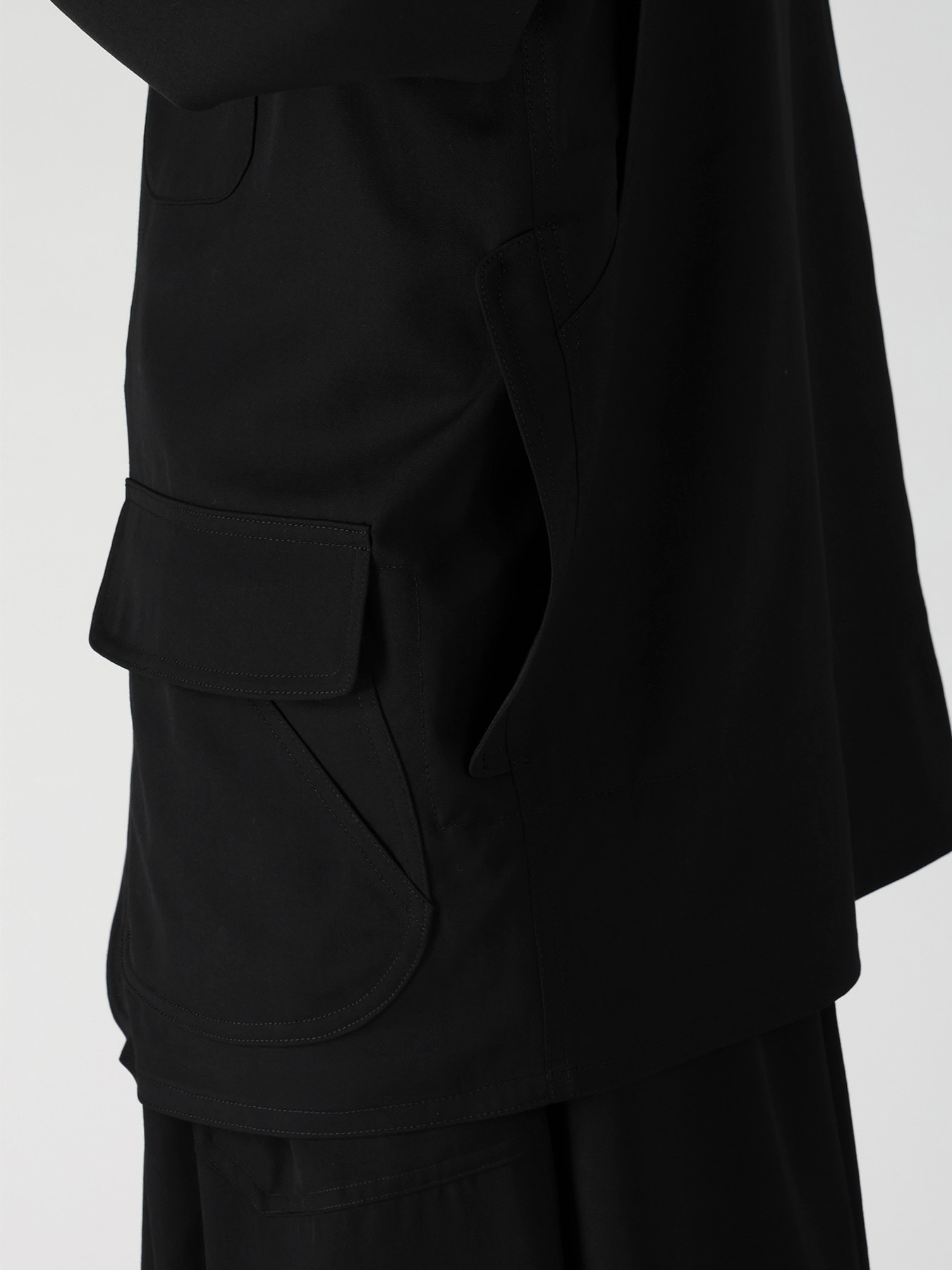 WOOL GABARDINE HUNTING BLOUSON