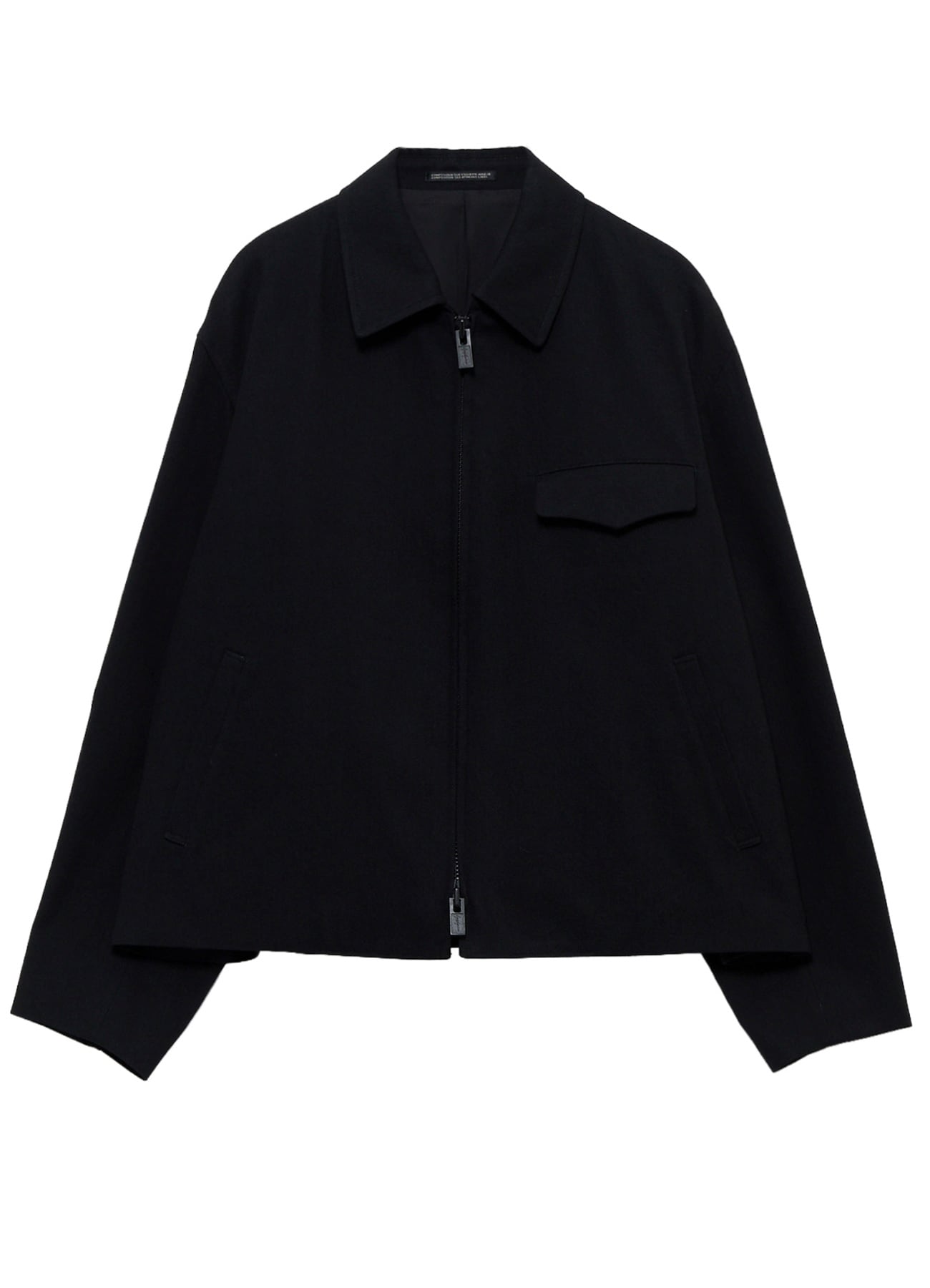 11OZ BLACK DENIM FLAP POCKET BLOUSON(S Black): Yohji Yamamoto POUR